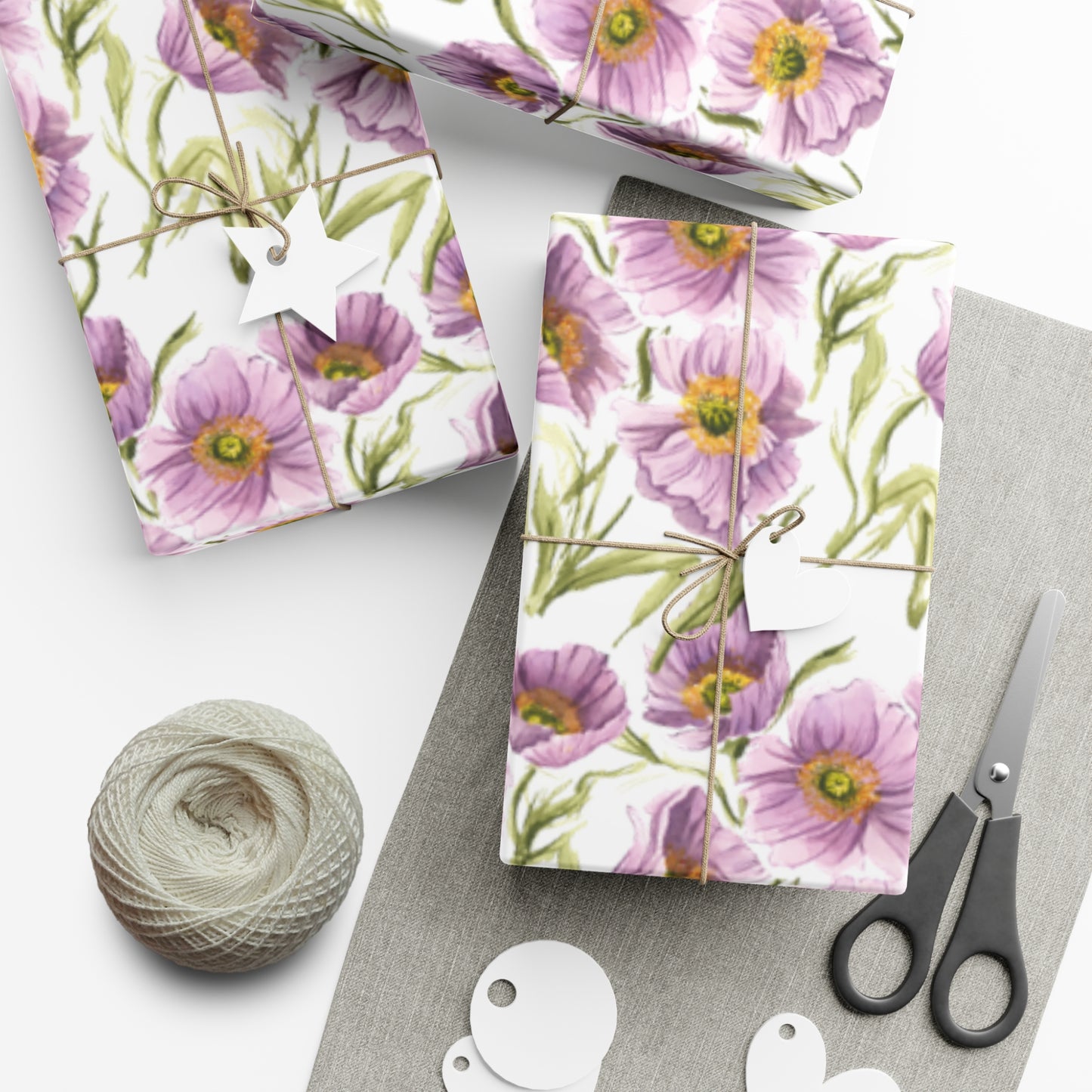 Gift Wrap Papers - Lilac Poppies Wrapping Paper