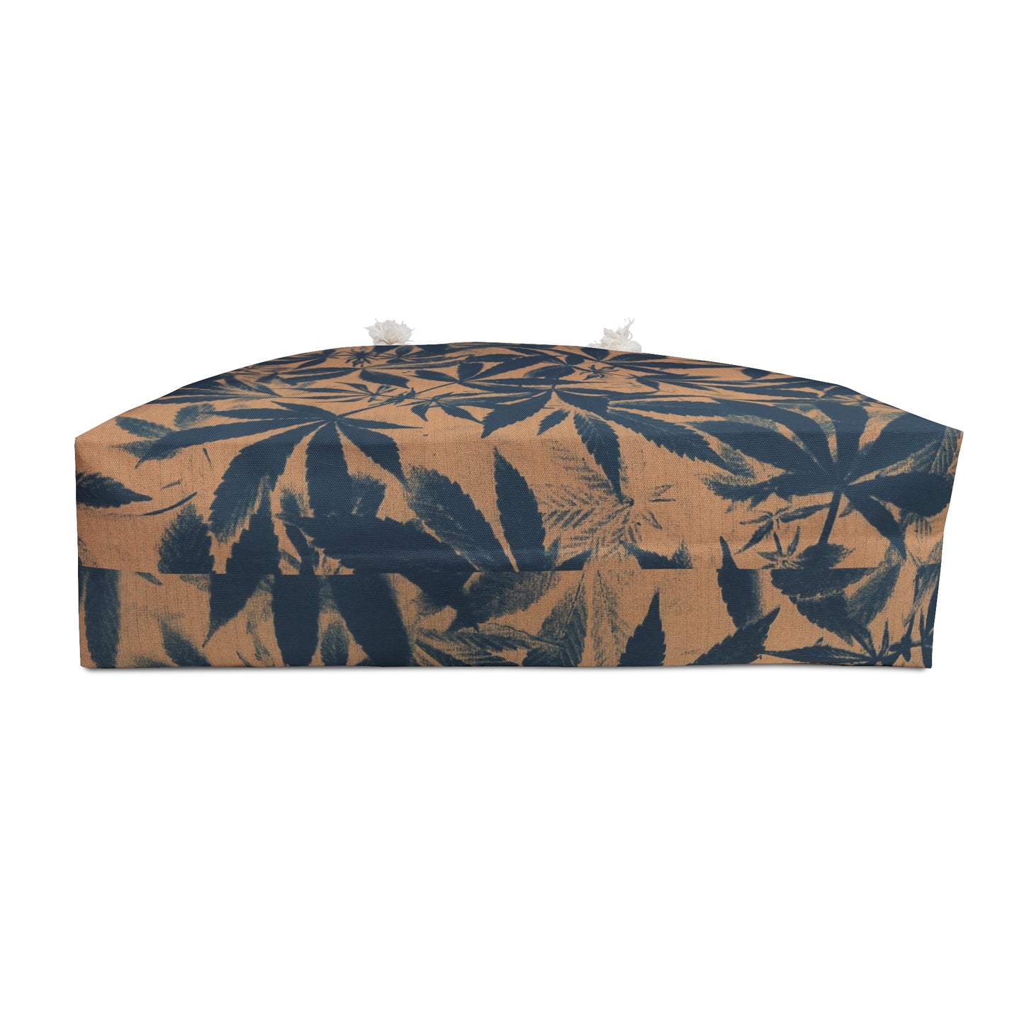 Oversized Weekender Bag - Cannabis Field Cyanotype on Amber Print