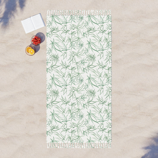 Boho Beach Cloth - Sketches in Green