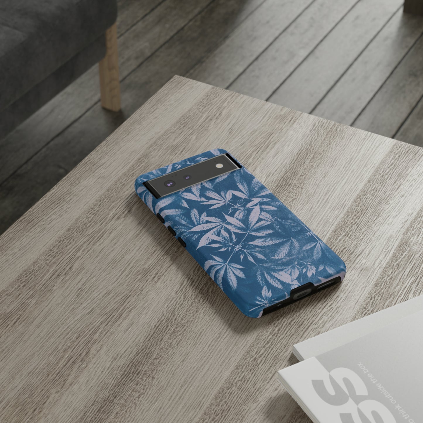 Tough Cell Phone Cases - Cyanotype on Lavender Print