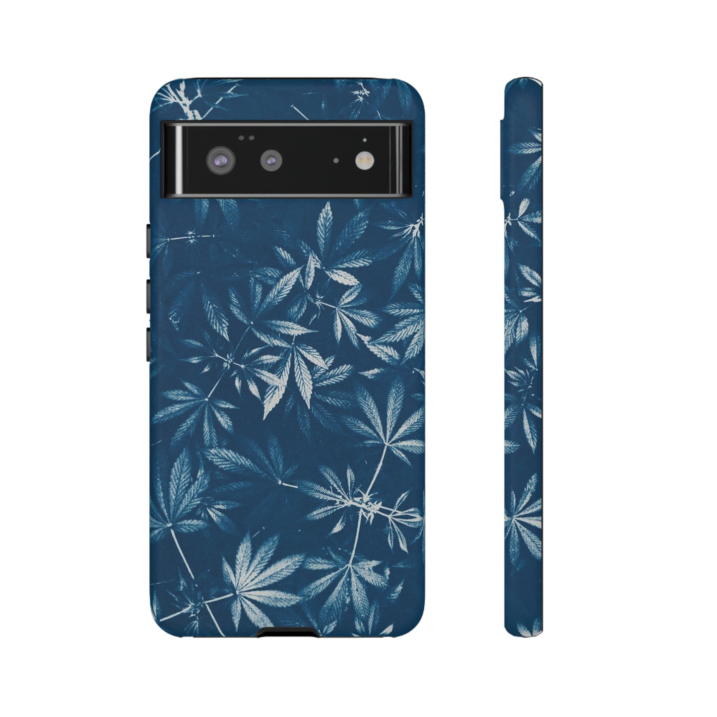 Tough Cell Phone Cases - Cannabis Field Cyanotype Print