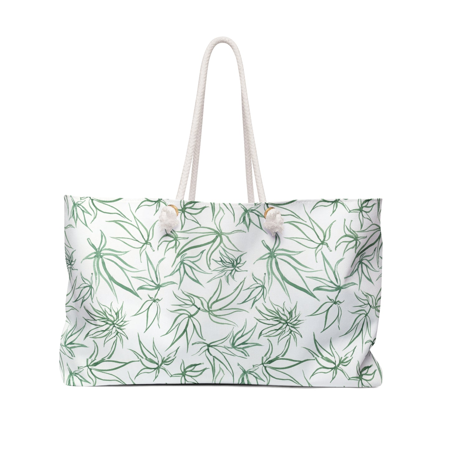 Oversized Weekender Bag - Sketches in Green