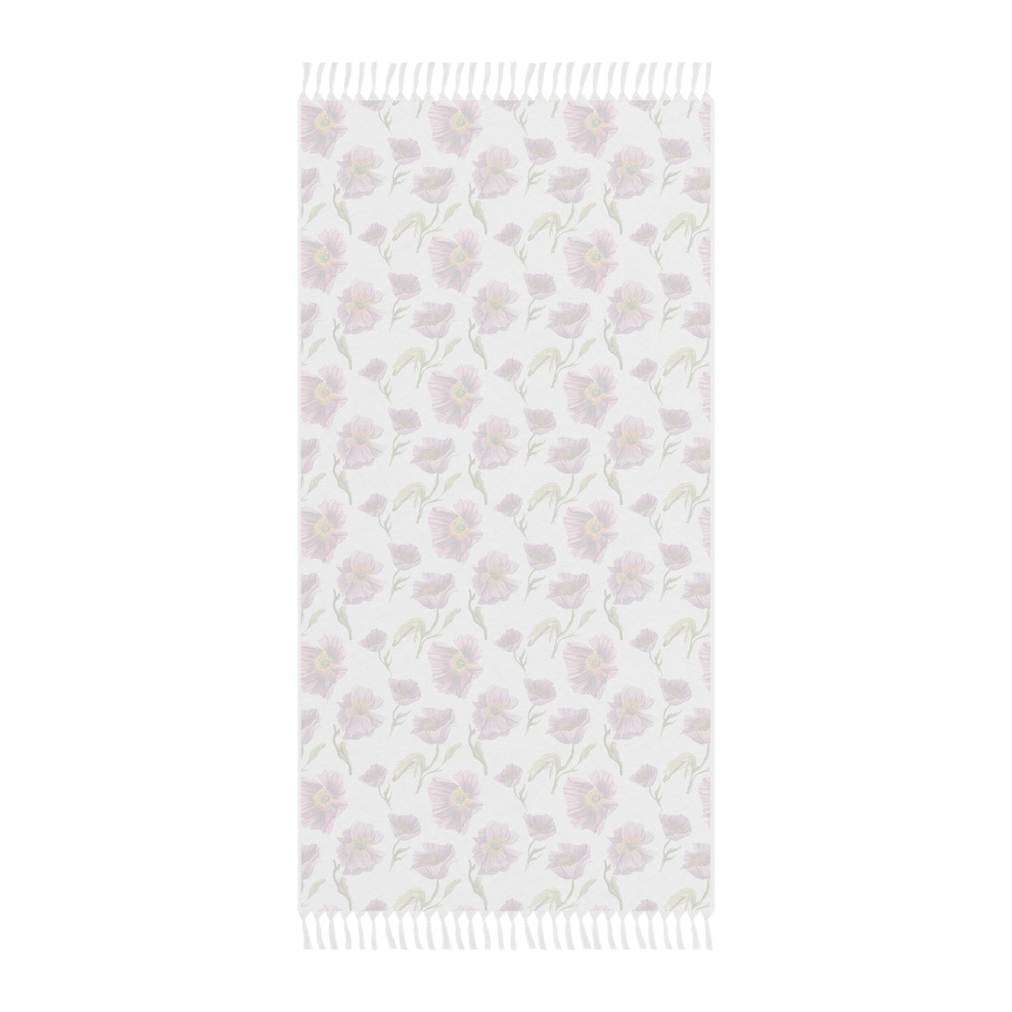 Boho Beach Cloth - Lilac Poppies