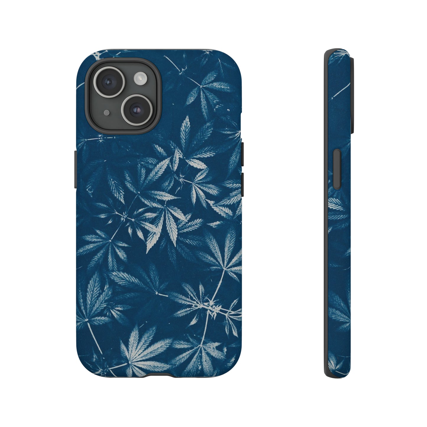 Tough Cell Phone Cases - Cannabis Field Cyanotype Print