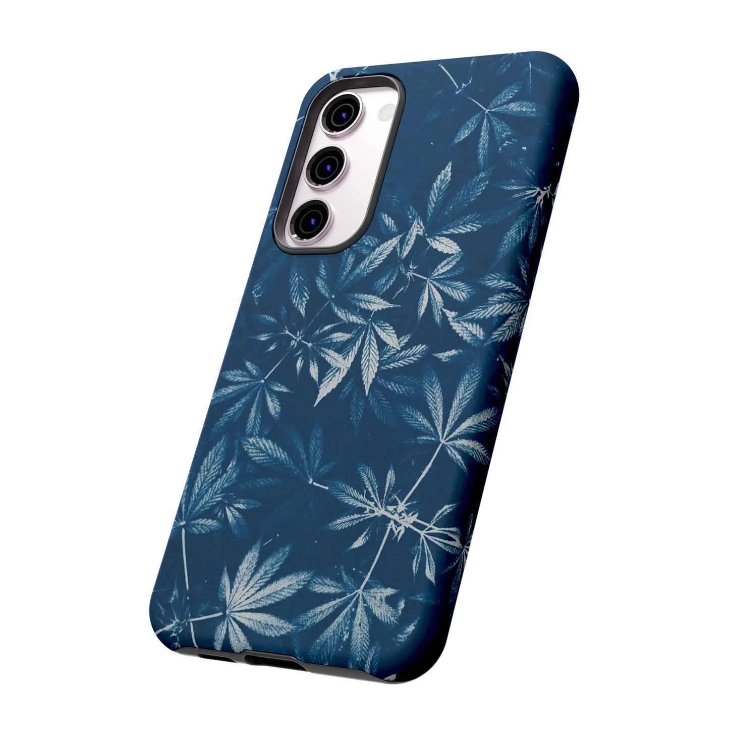 Tough Cell Phone Cases - Cannabis Field Cyanotype Print