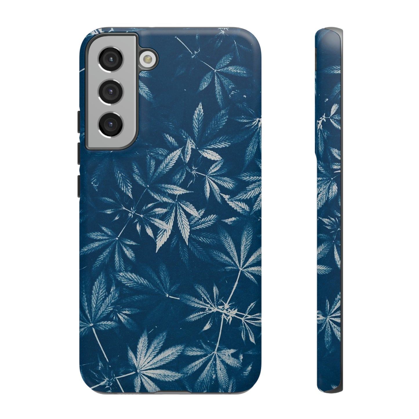 Tough Cell Phone Cases - Cannabis Field Cyanotype Print