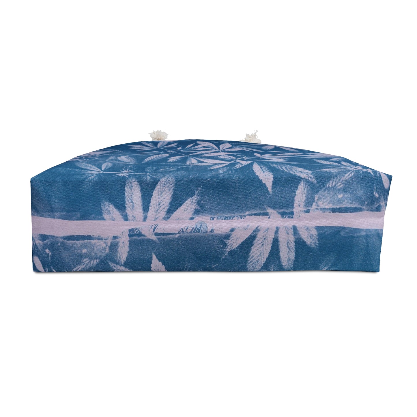 Oversized Weekender Bag - Cannabis Field Cyanotype on Lavender Print