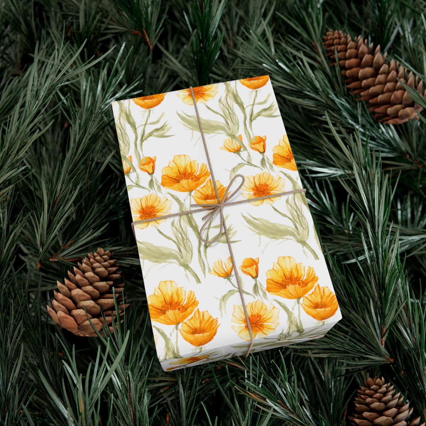 Gift Wrap Papers - Golden Poppies Wrapping Paper