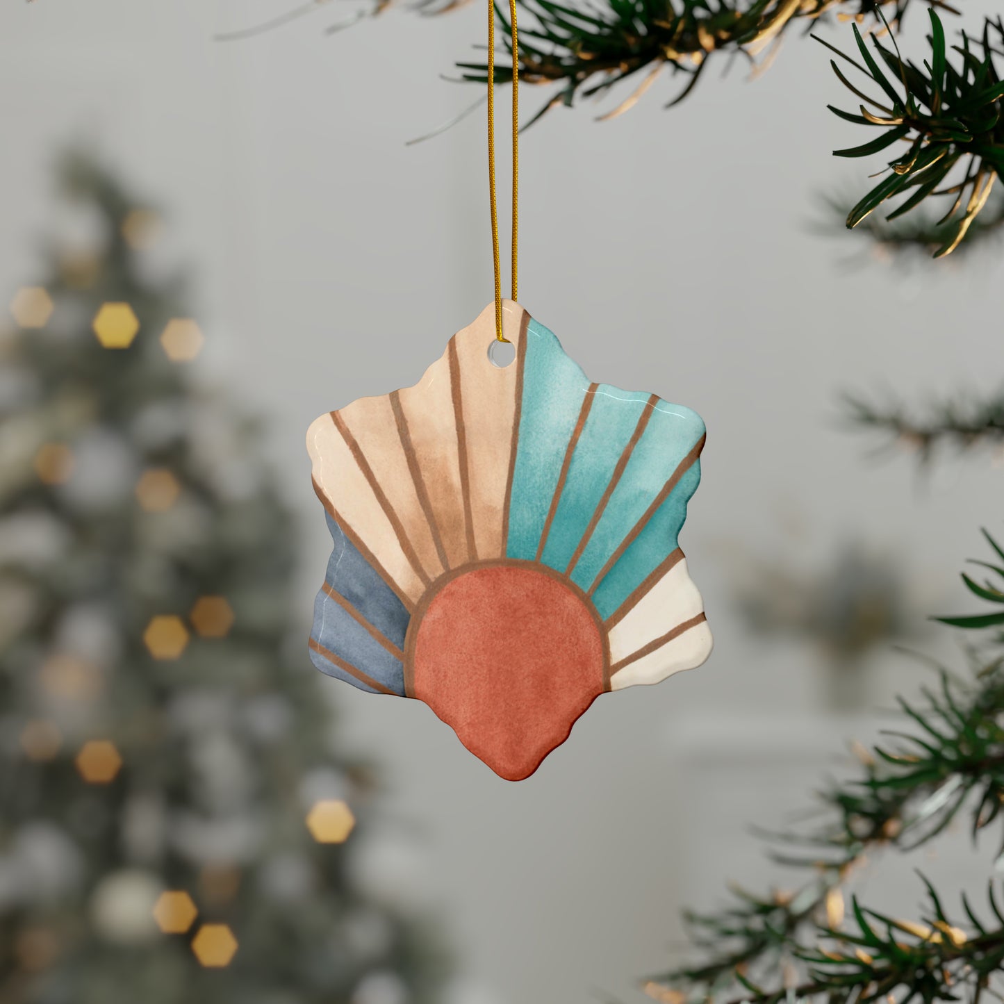 Ceramic Holiday Ornaments - Rusted Twilight