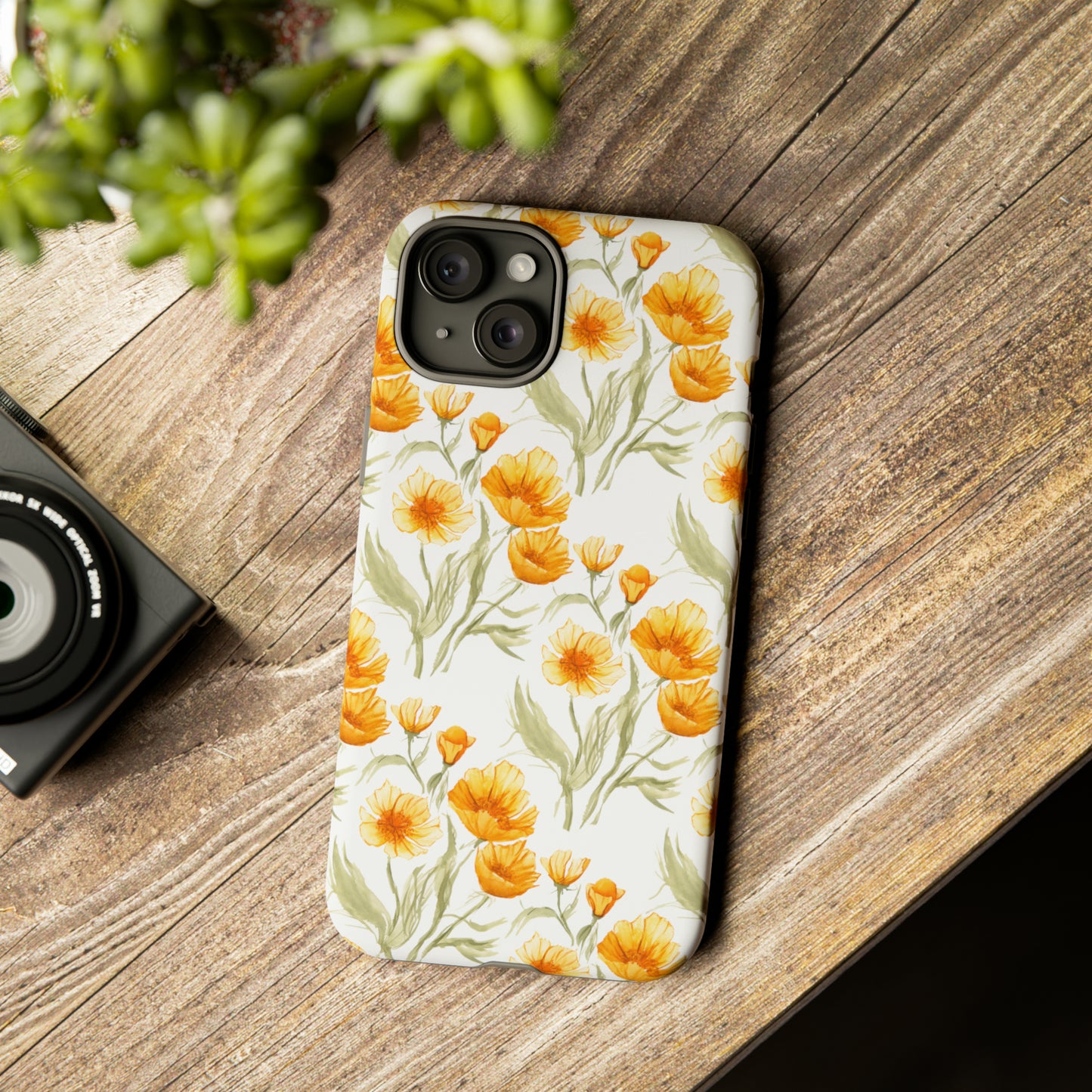 Tough Cell Phone Cases - Golden Poppies Print