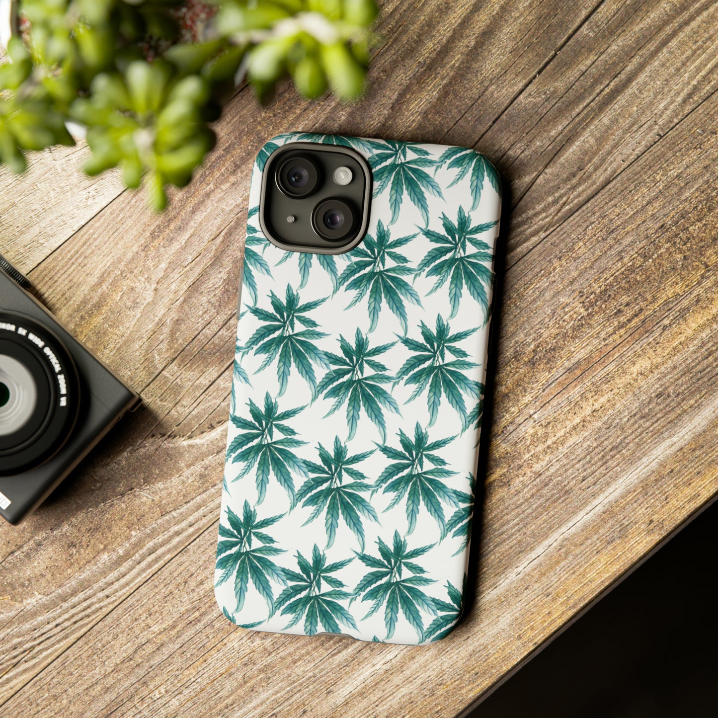 Copy of Tough Cell Phone Cases - Watercolor Cannabis Field