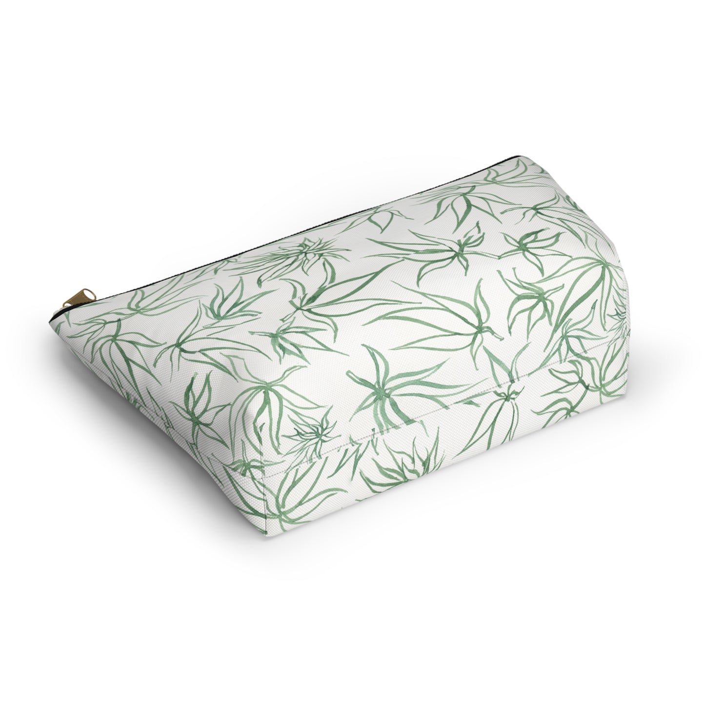 Roomy Accessory Pouch - Sketches in Green