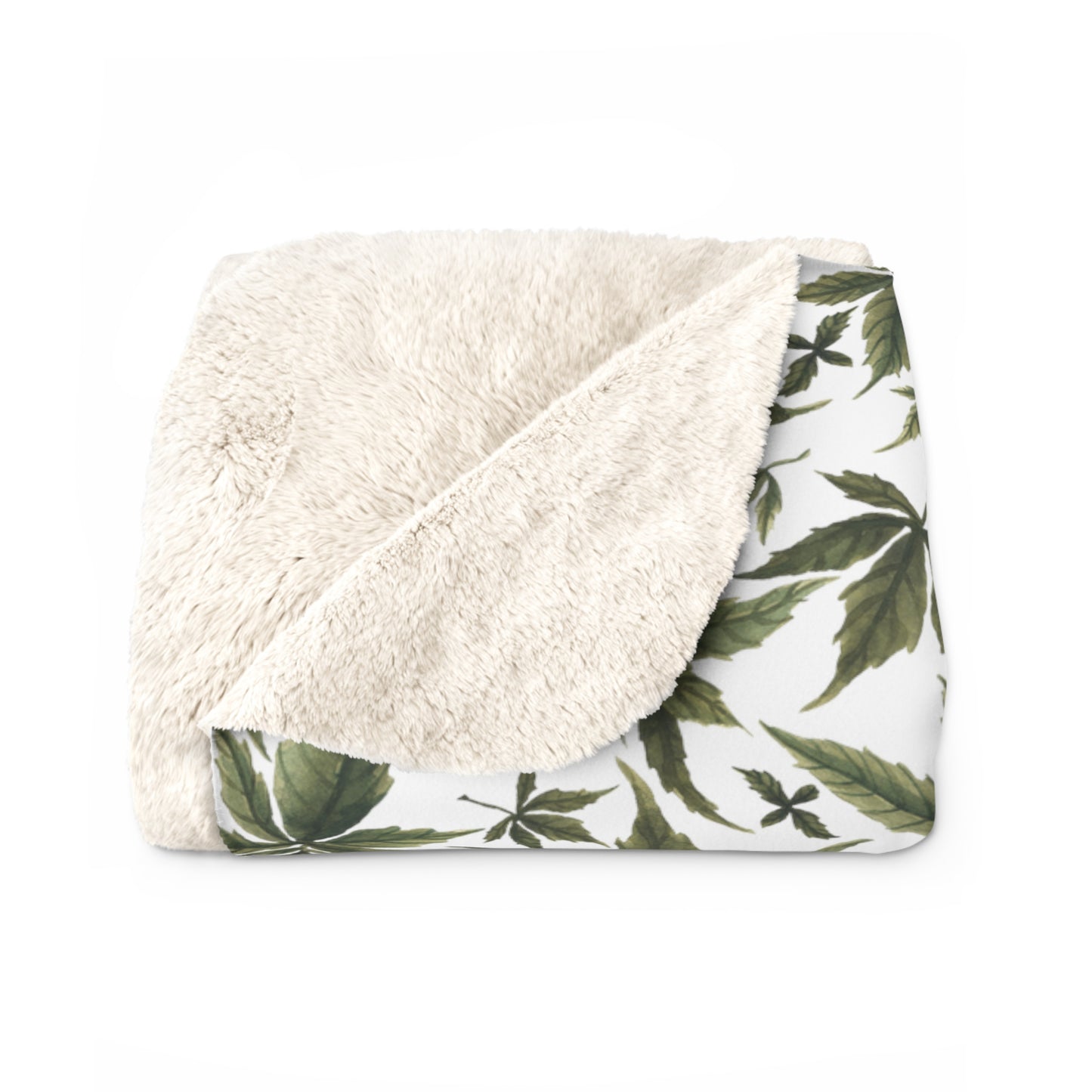 Sherpa Fleece Blanket - Emerald Herb