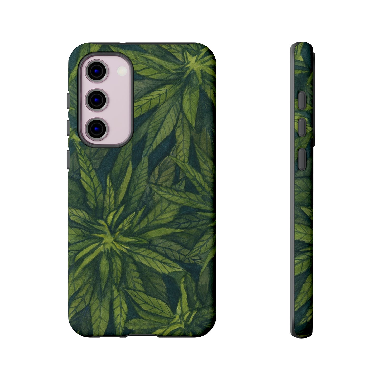 Tough Cell Phone Cases - Watercolor Cannabis Field