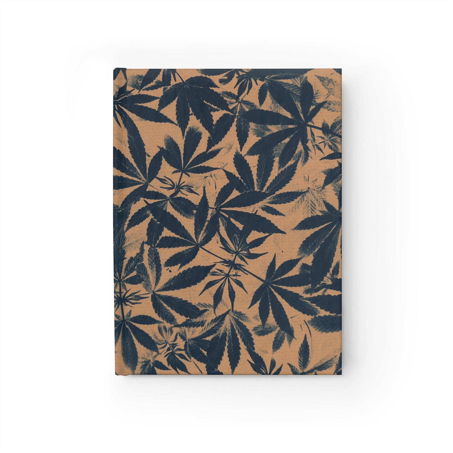 Journal - Blank Pages - Cannabis Field Cyanotype on Amber Print