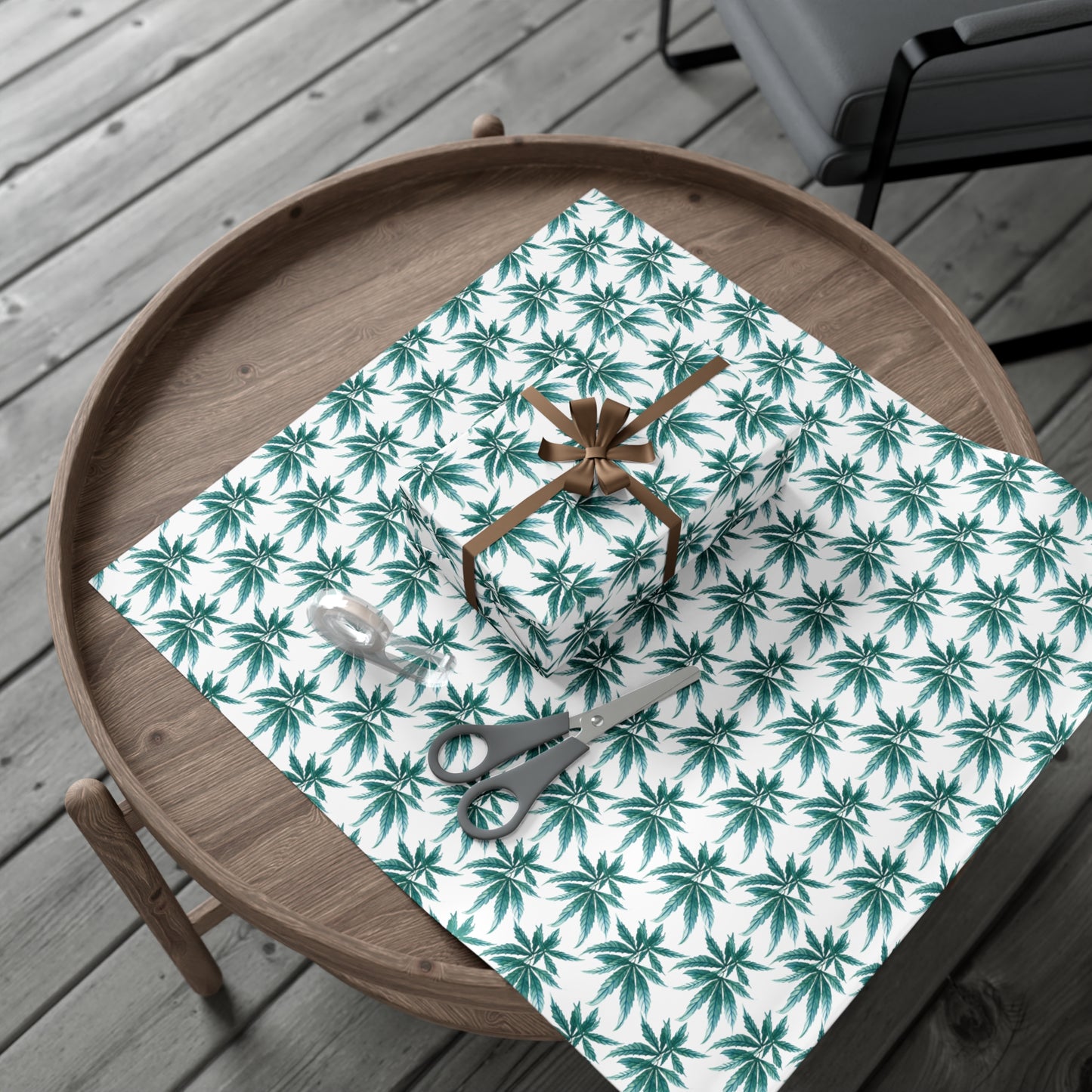 Gift Wrap Papers - Teal Dreamleaf Wrapping Paper