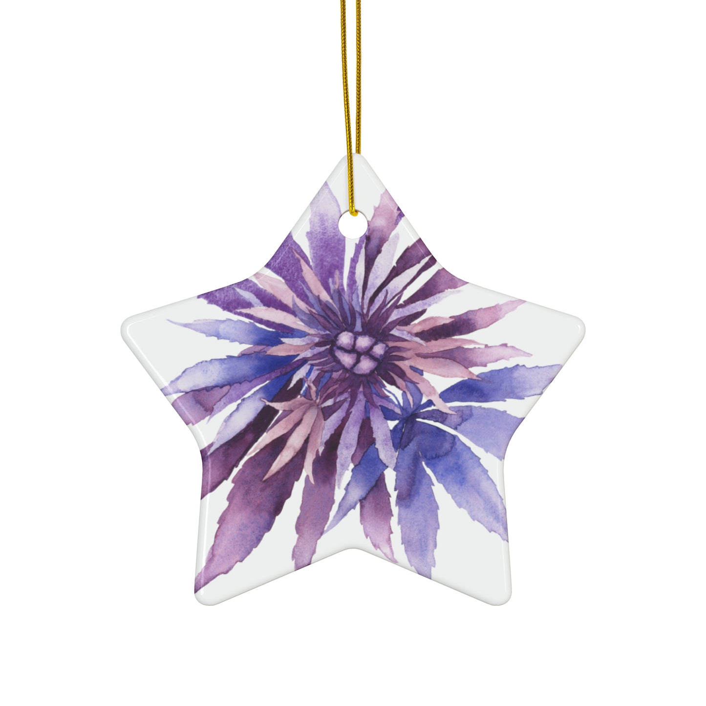 Ceramic Holiday Ornaments - Purple Passion