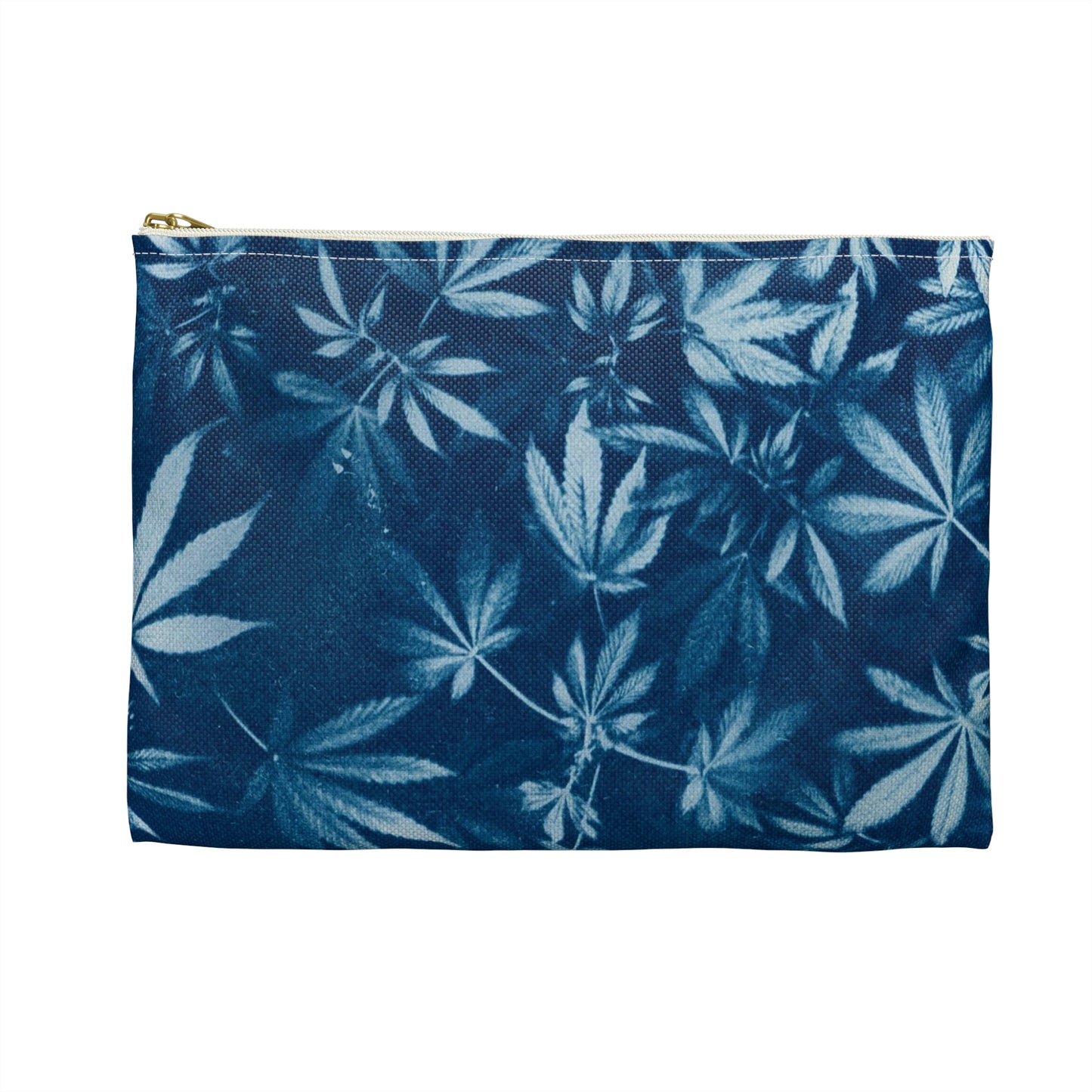 Flat Accessory Pouch - Cannabis Field Cyanotype Print 1