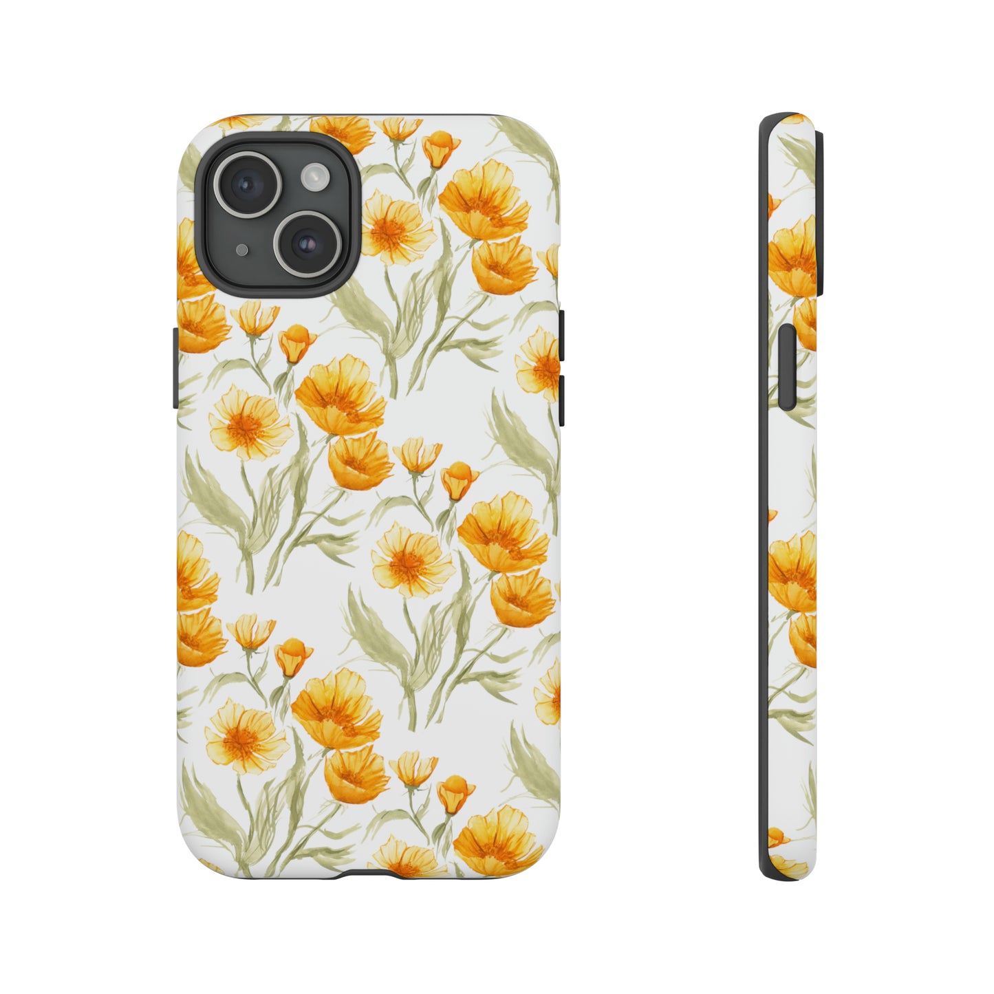 Tough Cell Phone Cases - Golden Poppies Print