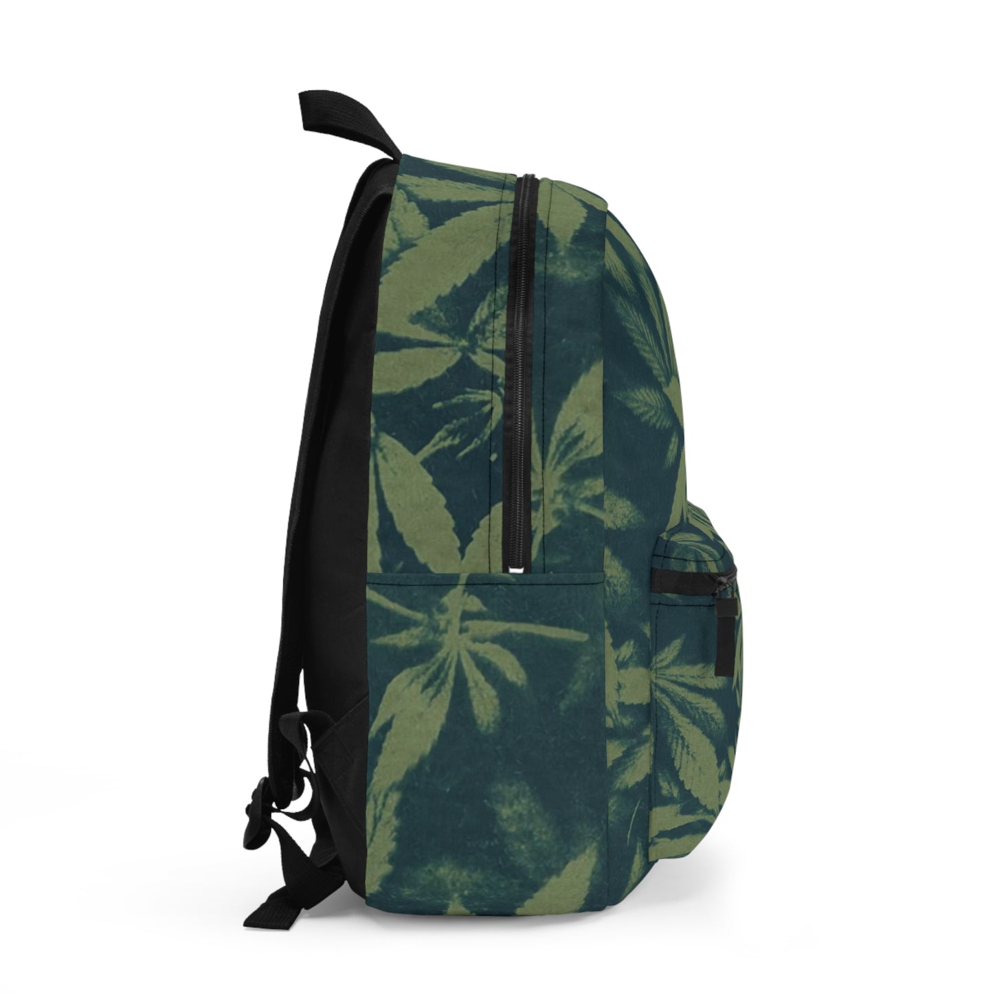 Waterproof Backpack - Cyanotype on Green Print