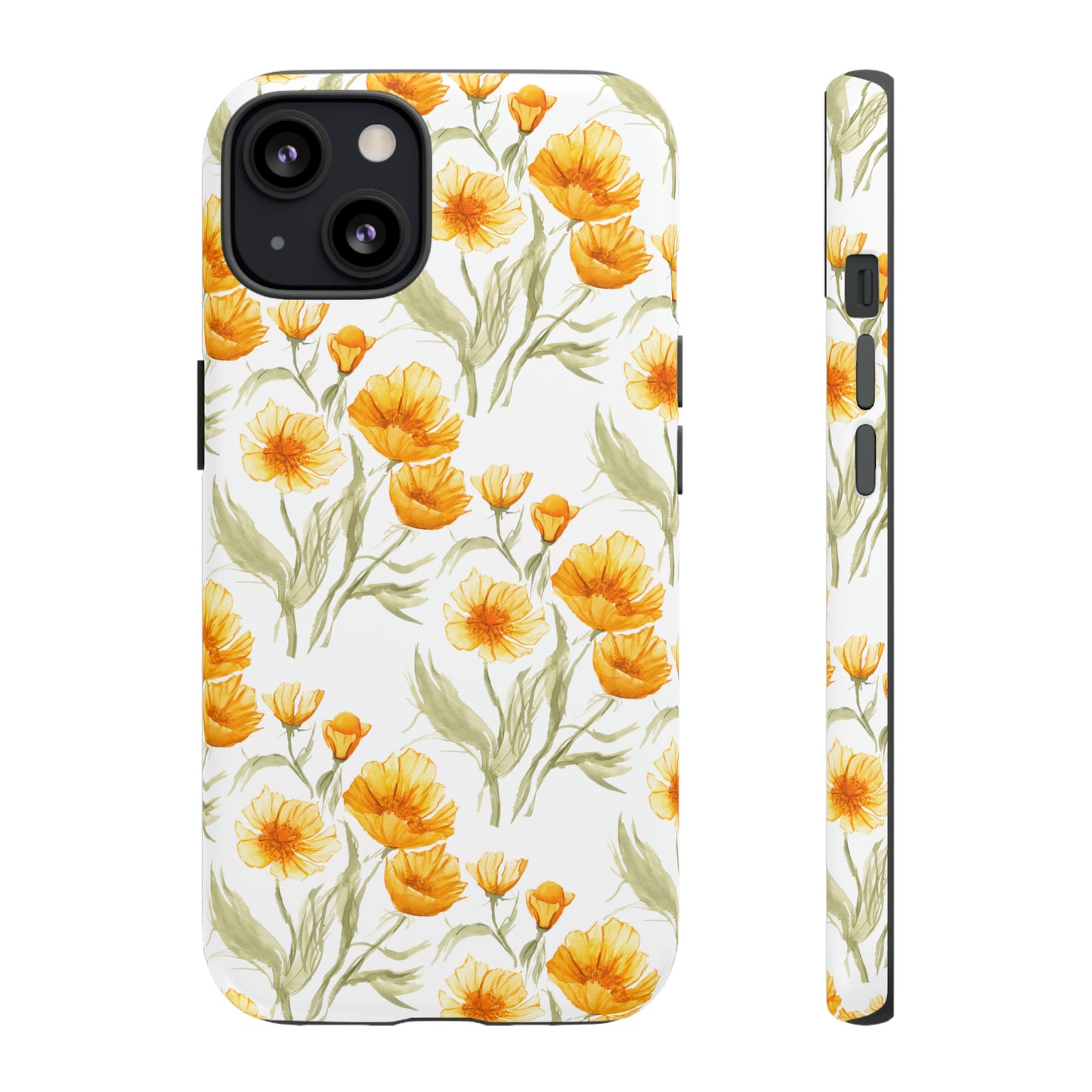 Tough Cell Phone Cases - Golden Poppies Print