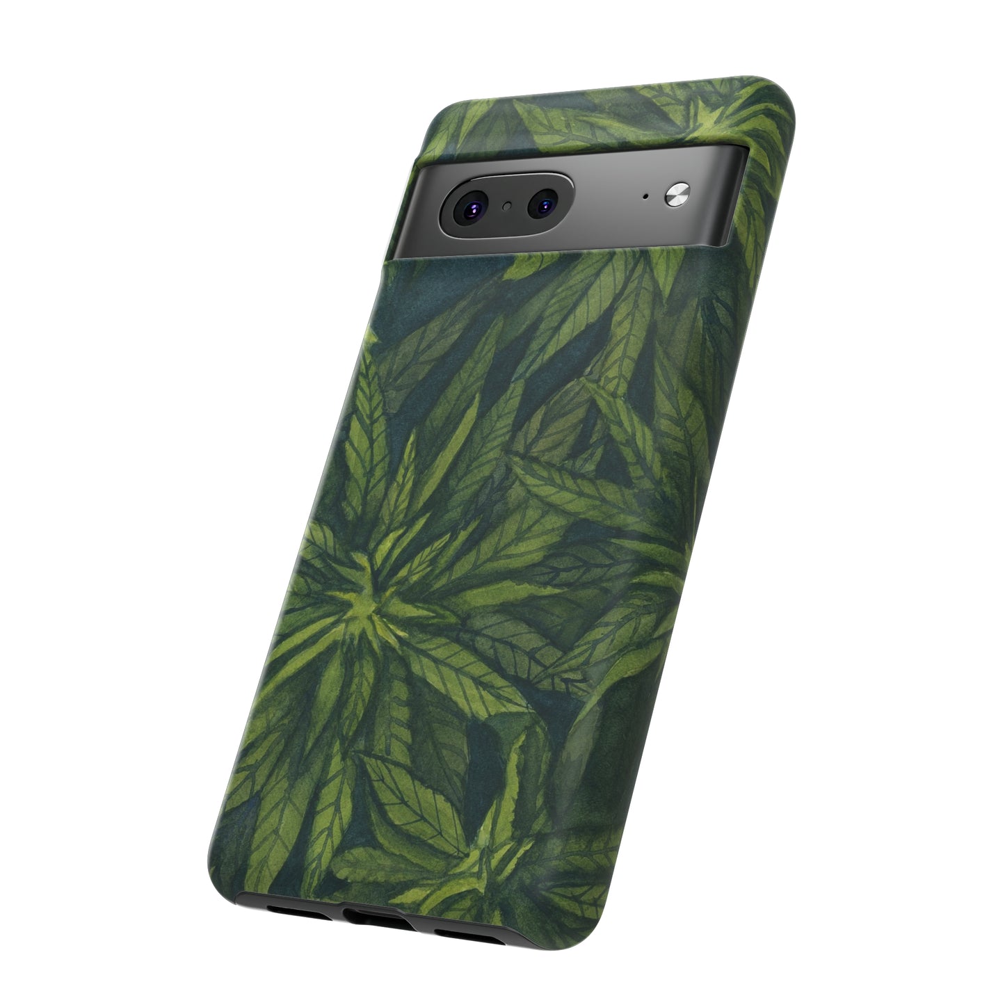 Tough Cell Phone Cases - Watercolor Cannabis Field