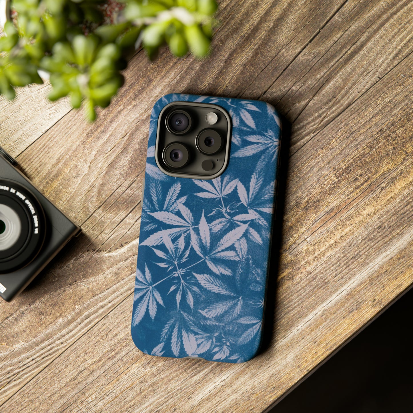 Tough Cell Phone Cases - Cyanotype on Lavender Print