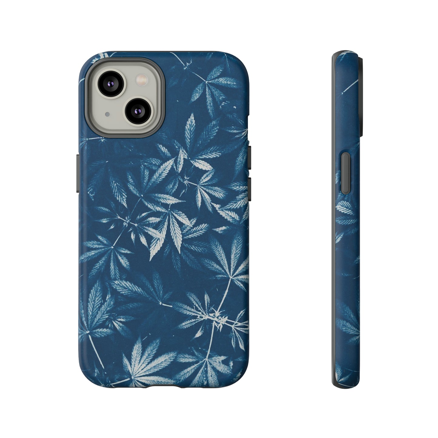 Tough Cell Phone Cases - Cannabis Field Cyanotype Print