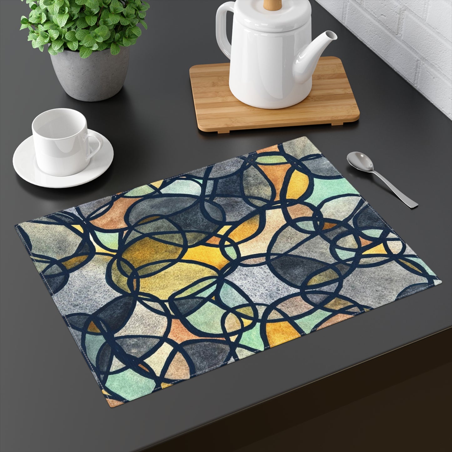 100% Cotton Placemat, 1pc - Chromatic Connections