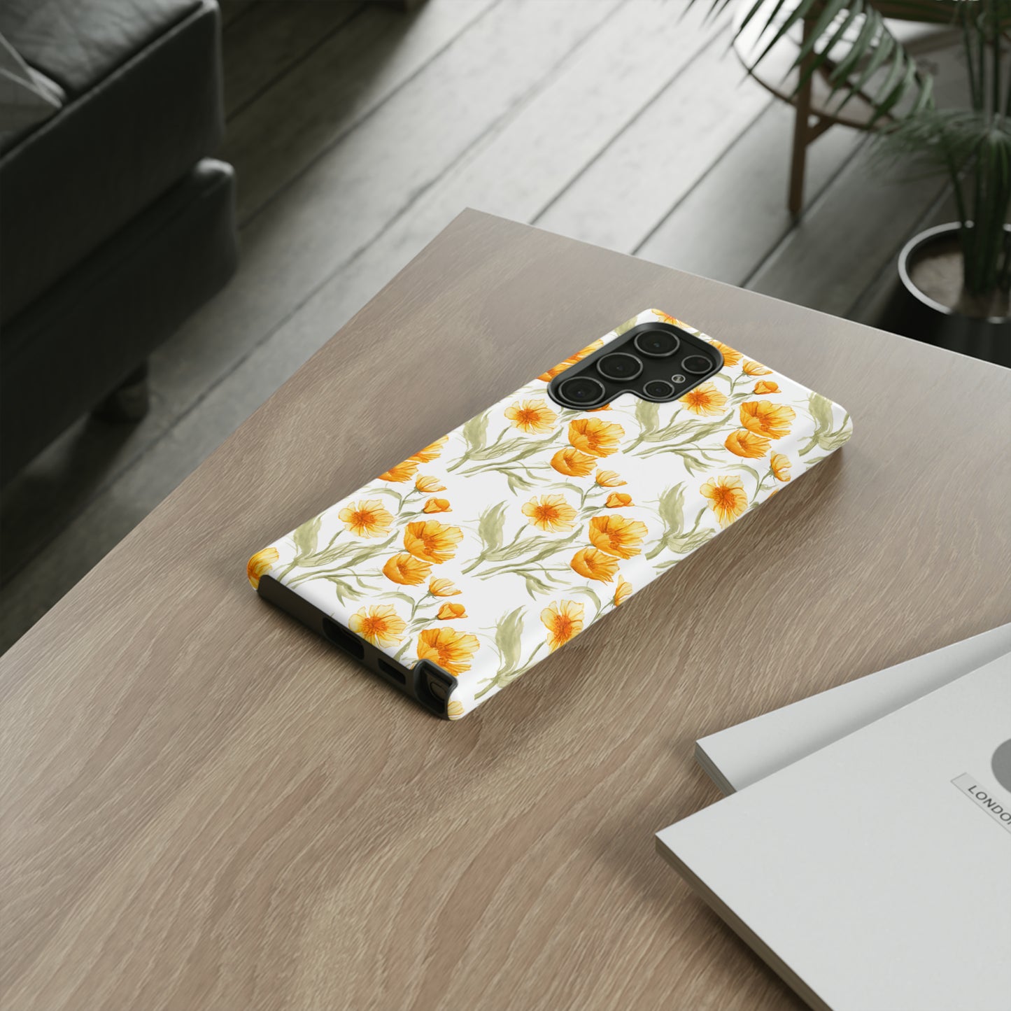 Tough Cell Phone Cases - Golden Poppies Print