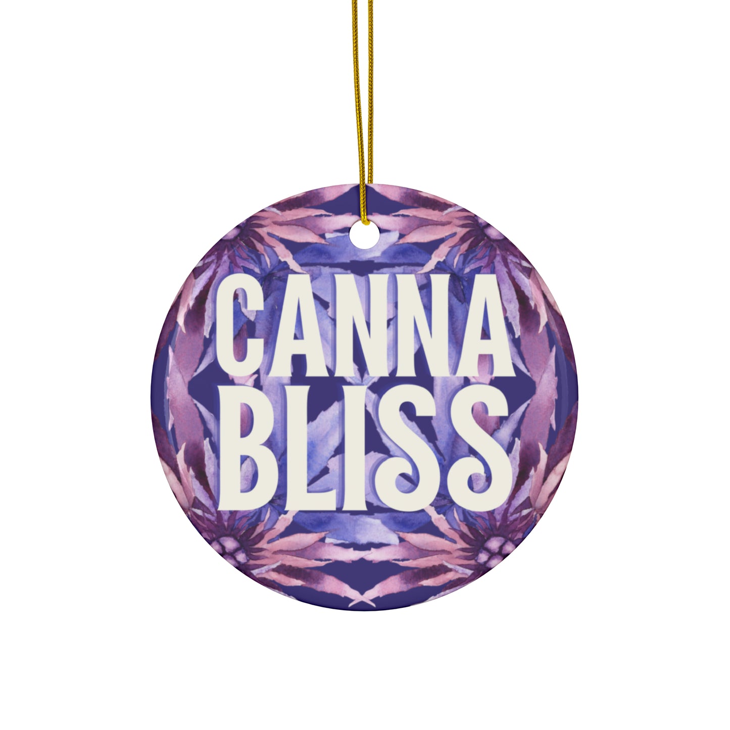 Ceramic Holiday Ornaments - Cannabliss Purple