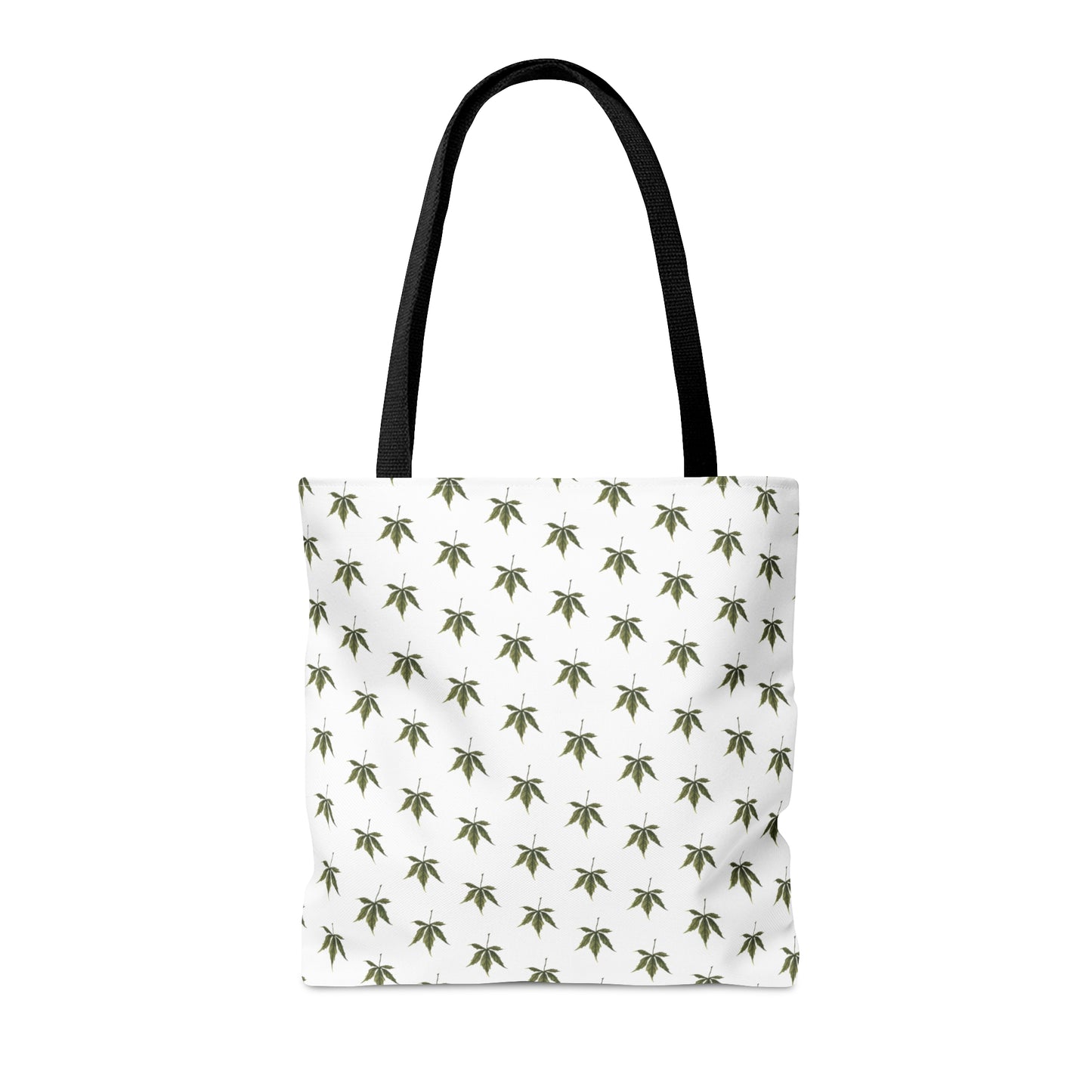 Tote Bag (3 sizes!) - Mini Cannabis Leaf Print on White