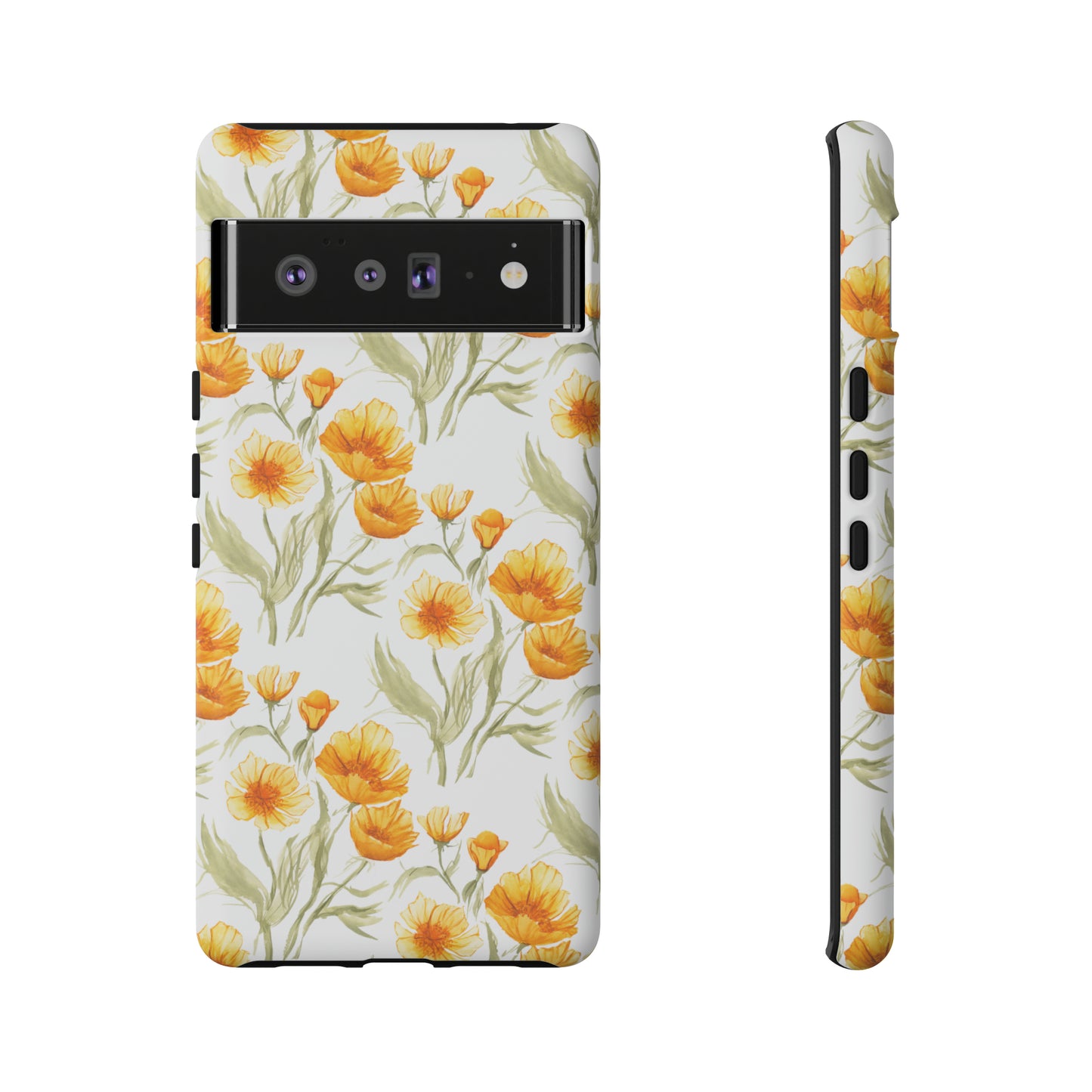 Tough Cell Phone Cases - Golden Poppies Print