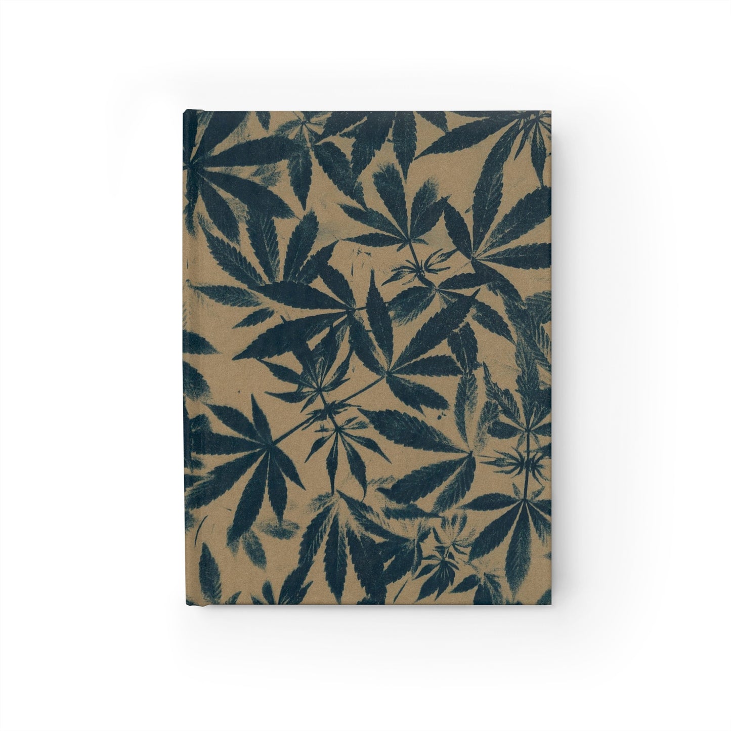 Journal - Blank Pages - Cannabis Field Cyanotype on Kraft Print