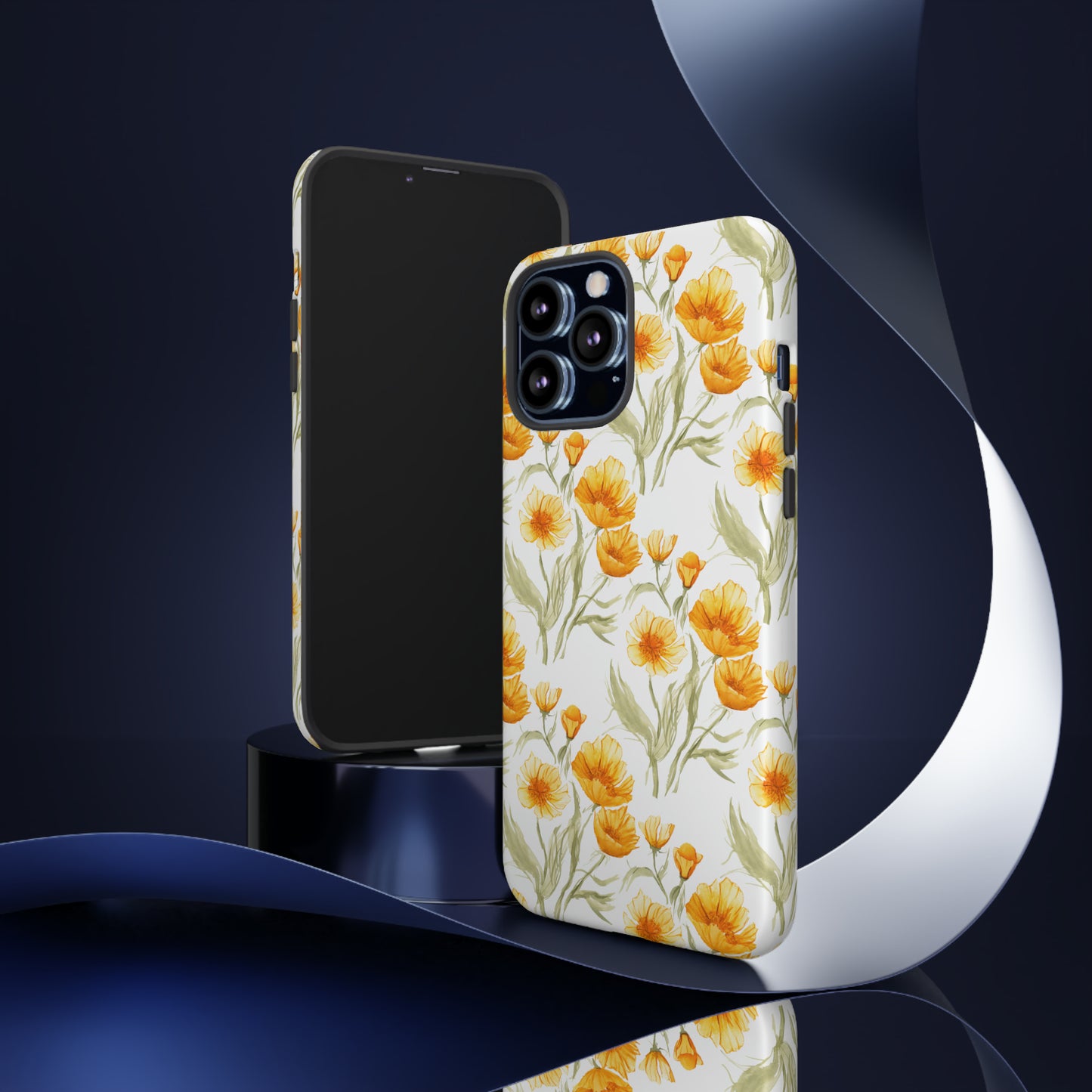 Tough Cell Phone Cases - Golden Poppies Print