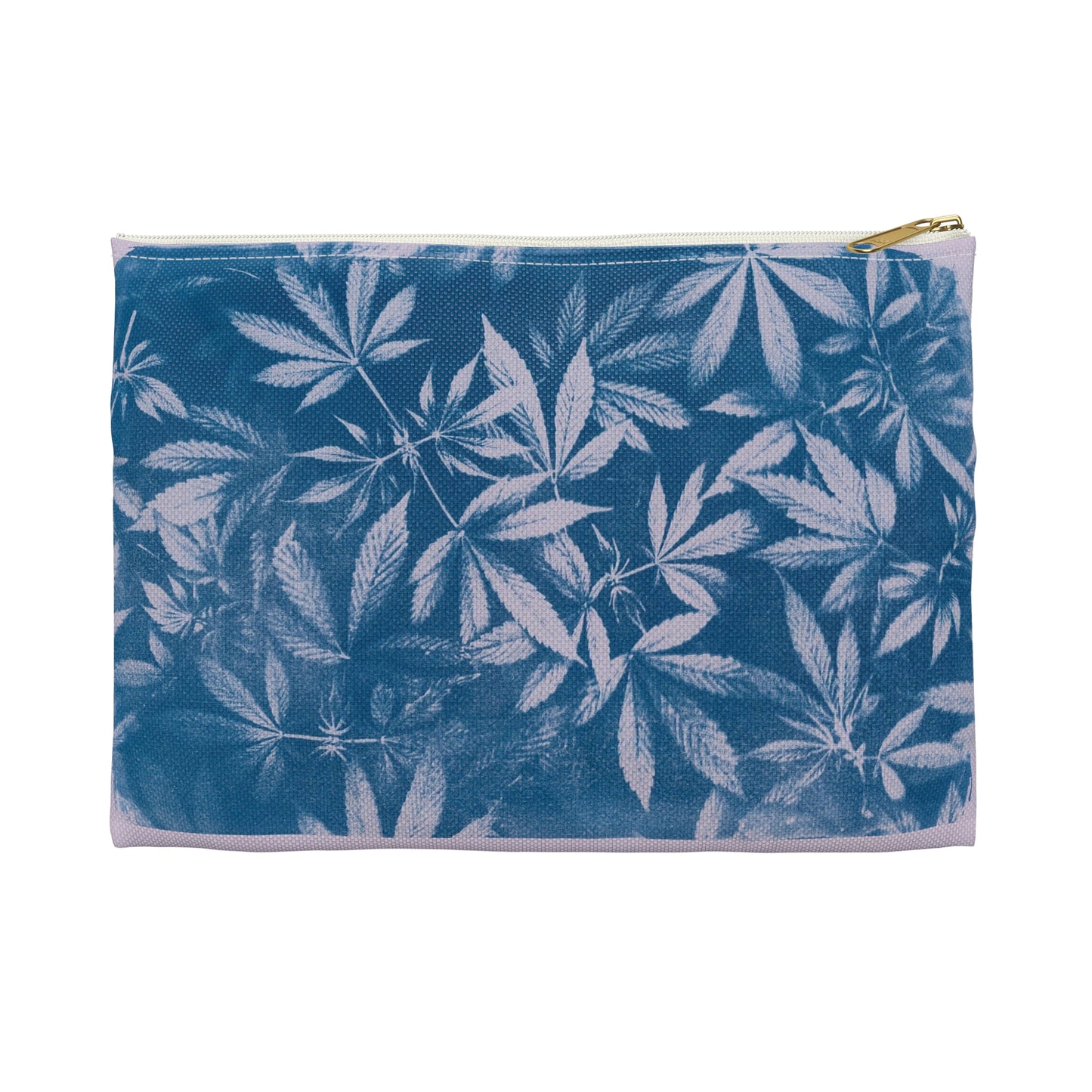 Flat Accessory Pouch - Cyanotype on Lavender Print