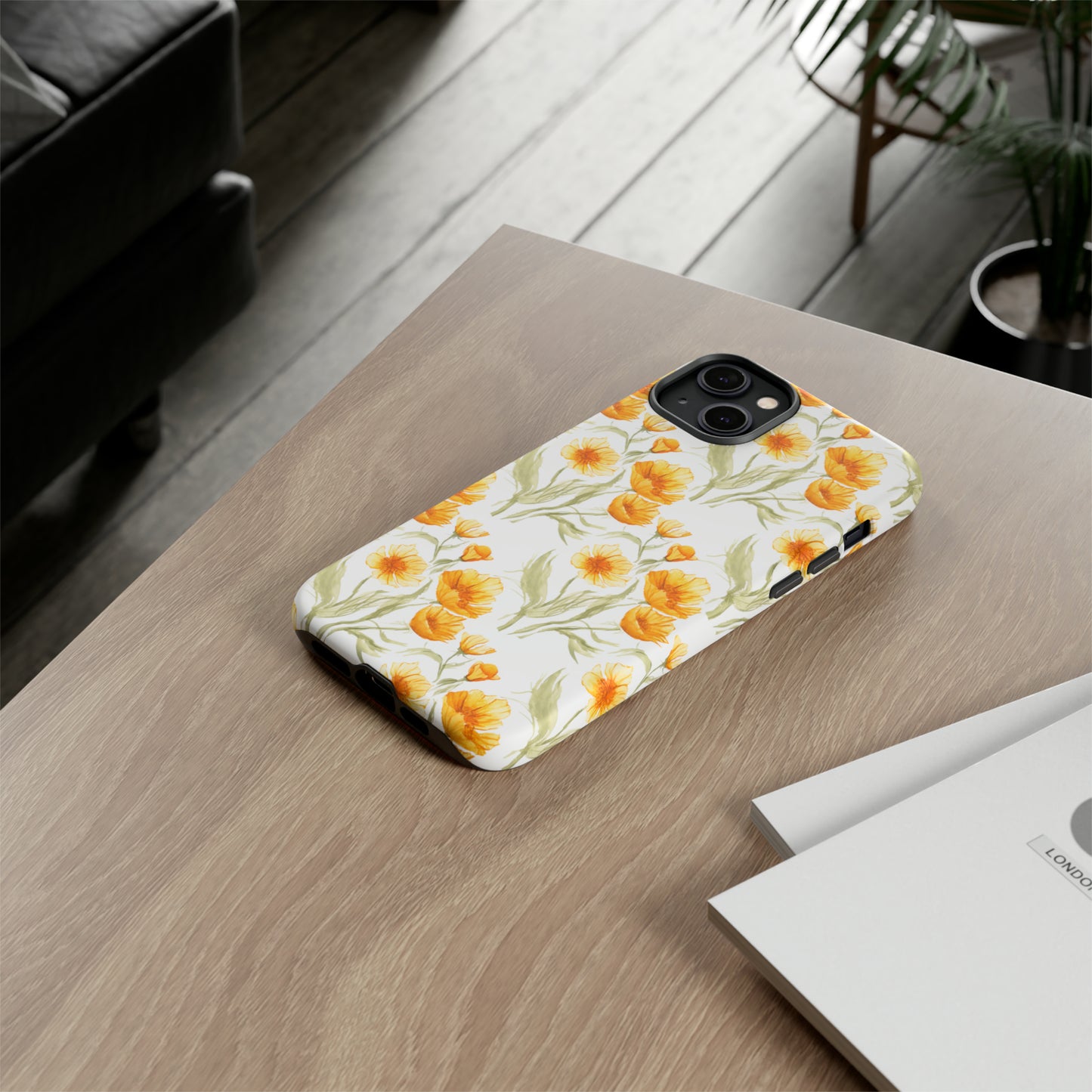 Tough Cell Phone Cases - Golden Poppies Print