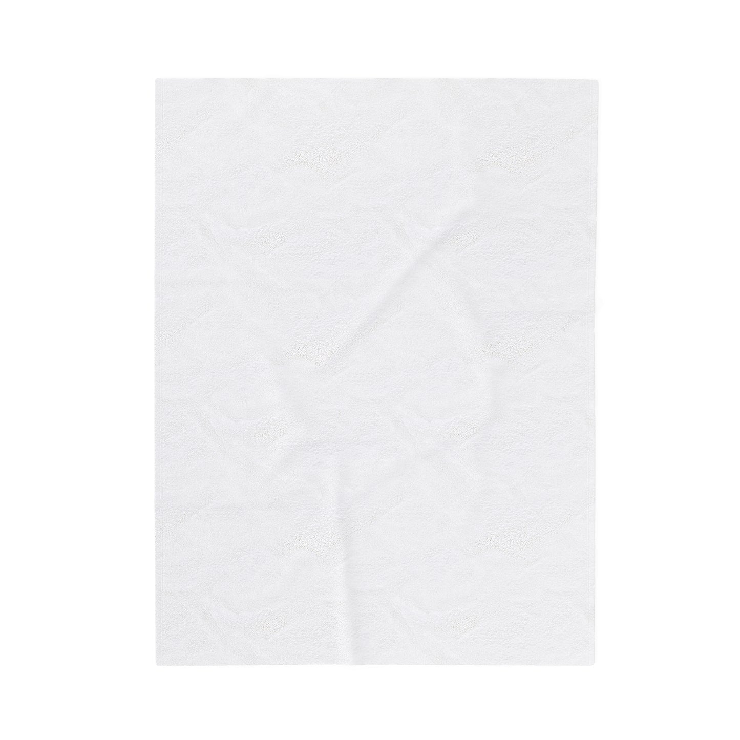 Velveteen Plush Blanket - Mini Cannabis Leaf Print, White