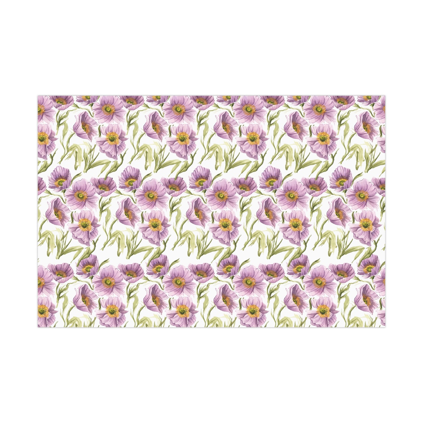 Gift Wrap Papers - Lilac Poppies Wrapping Paper