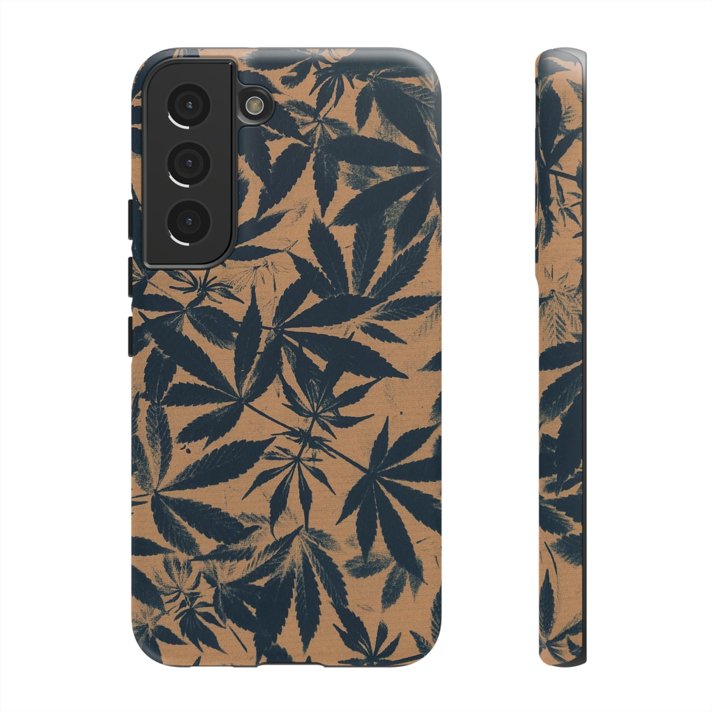 Tough Cell Phone Cases - Cyanotype on Amber Print