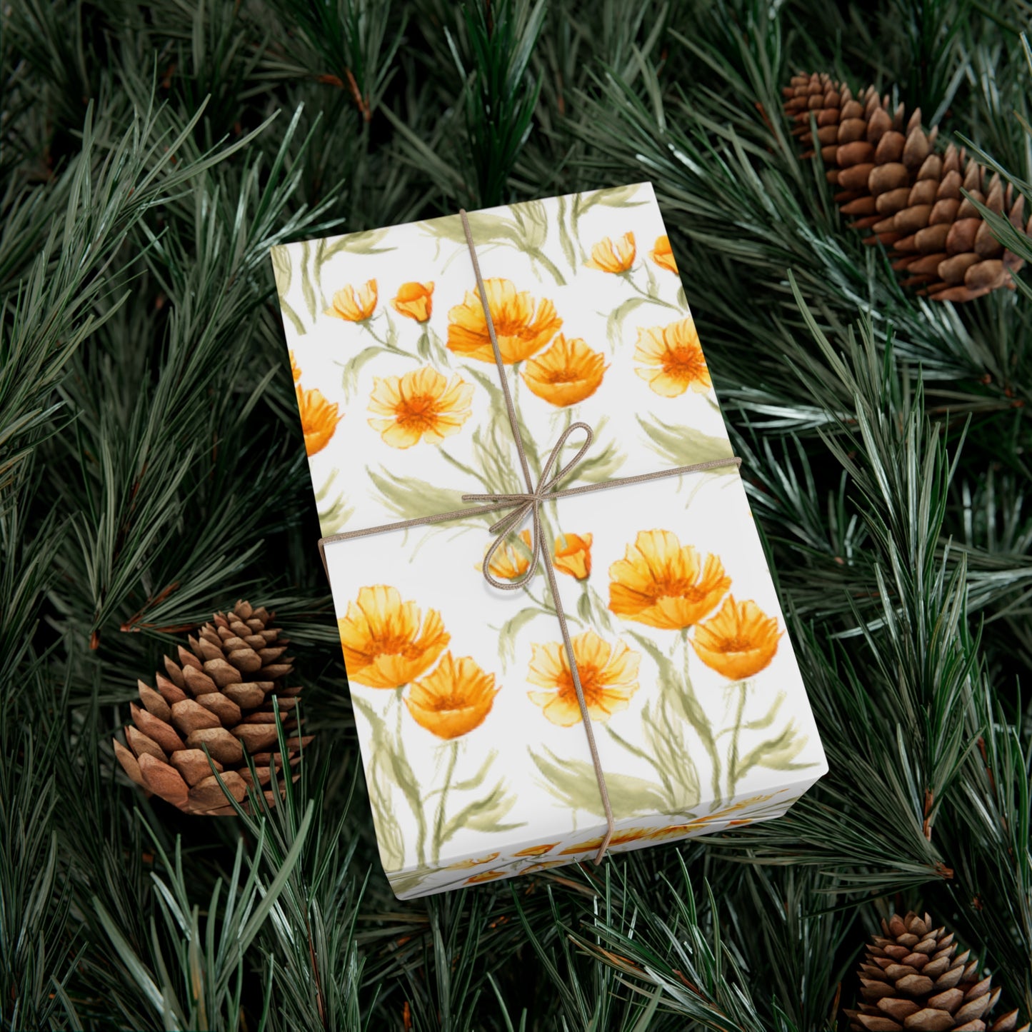 Gift Wrap Papers - Golden Poppies Wrapping Paper