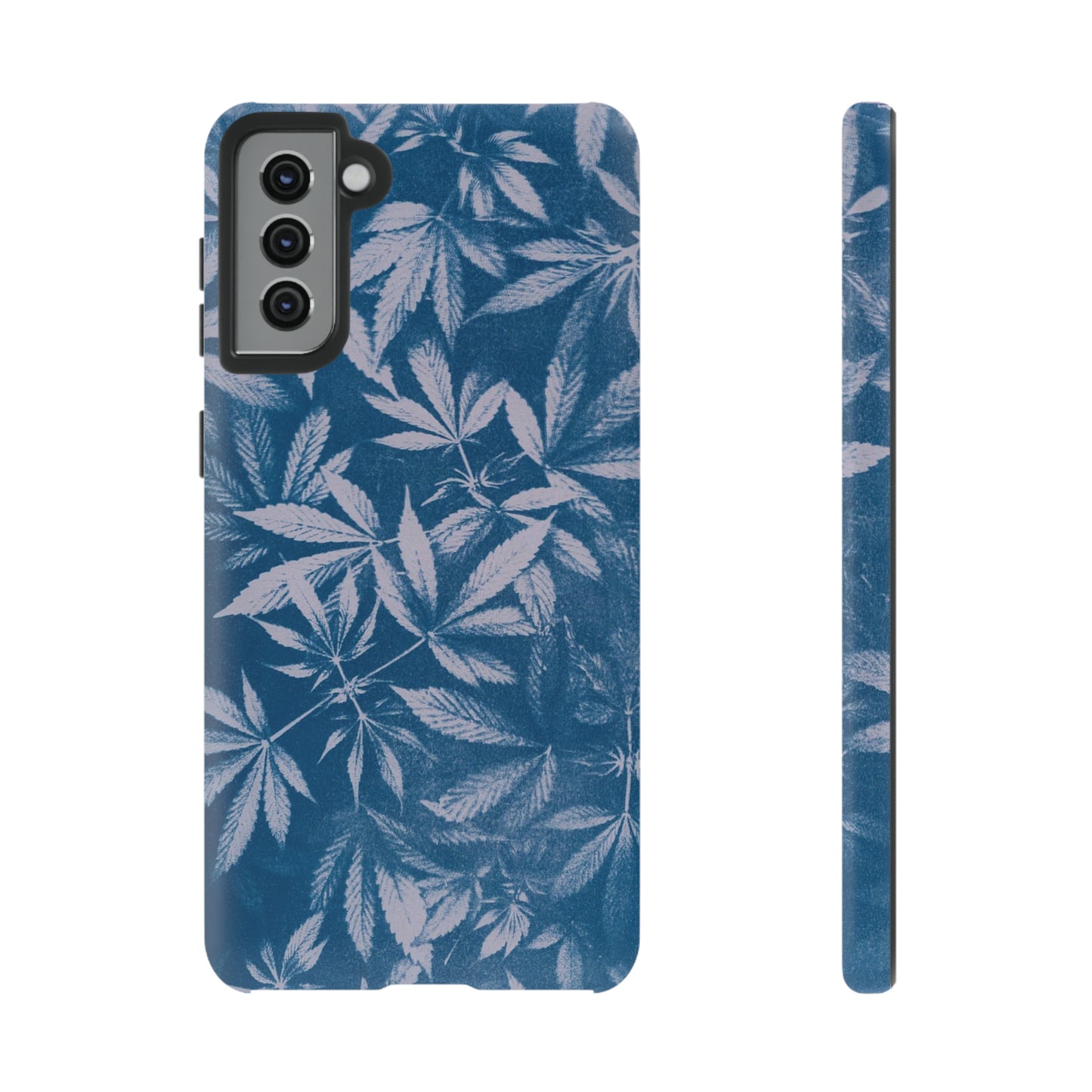 Tough Cell Phone Cases - Cyanotype on Lavender Print