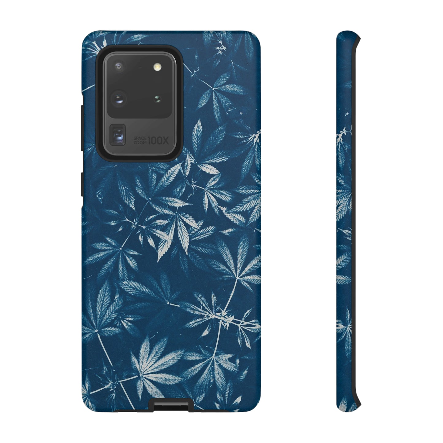 Tough Cell Phone Cases - Cannabis Field Cyanotype Print