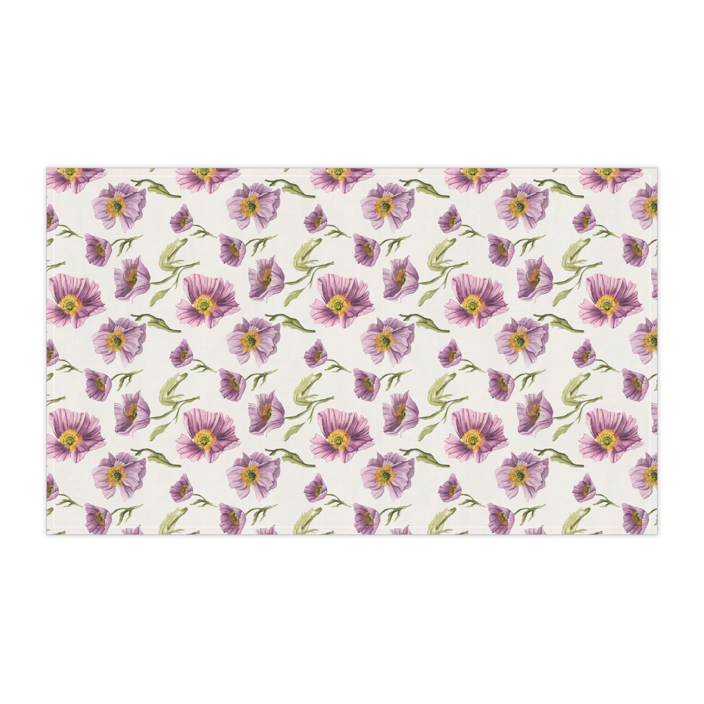 100% Cotton Twill Kitchen Towel - Lilac Poppies