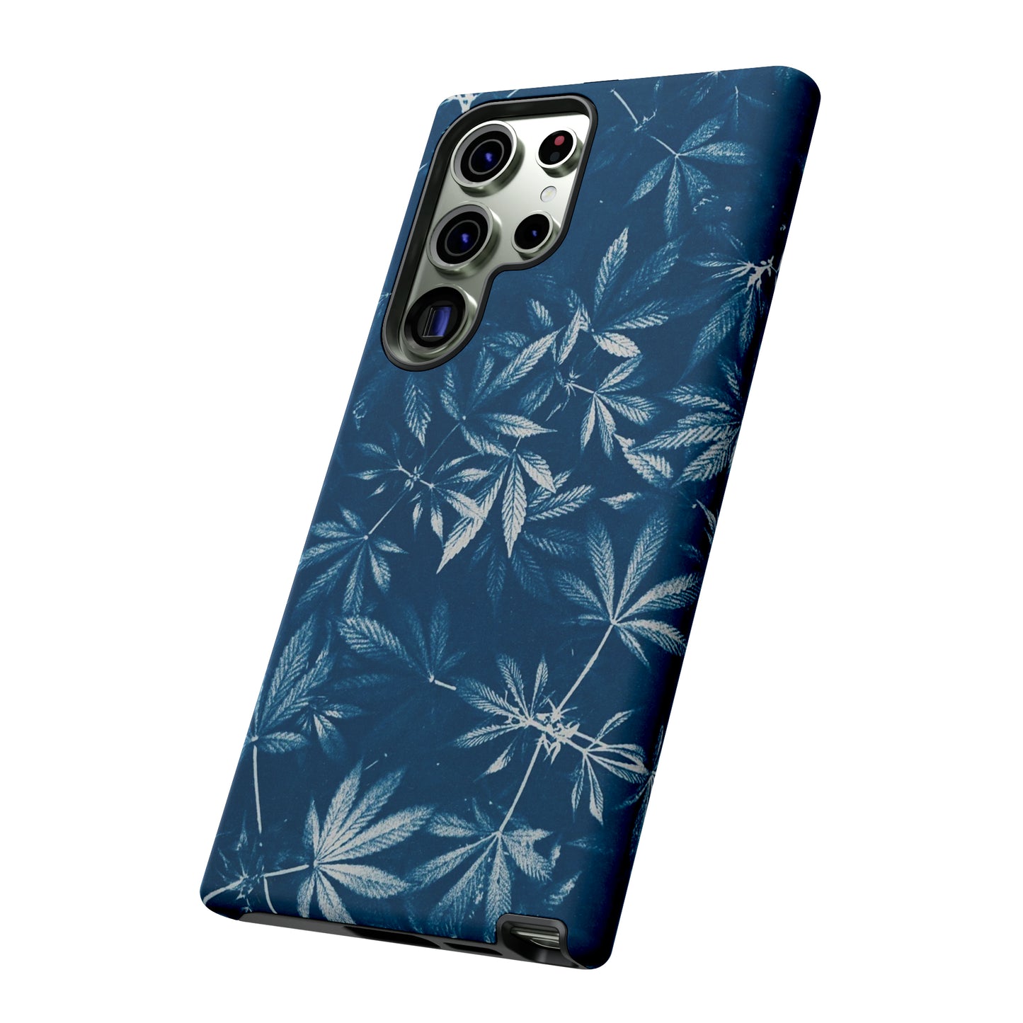 Tough Cell Phone Cases - Cannabis Field Cyanotype Print