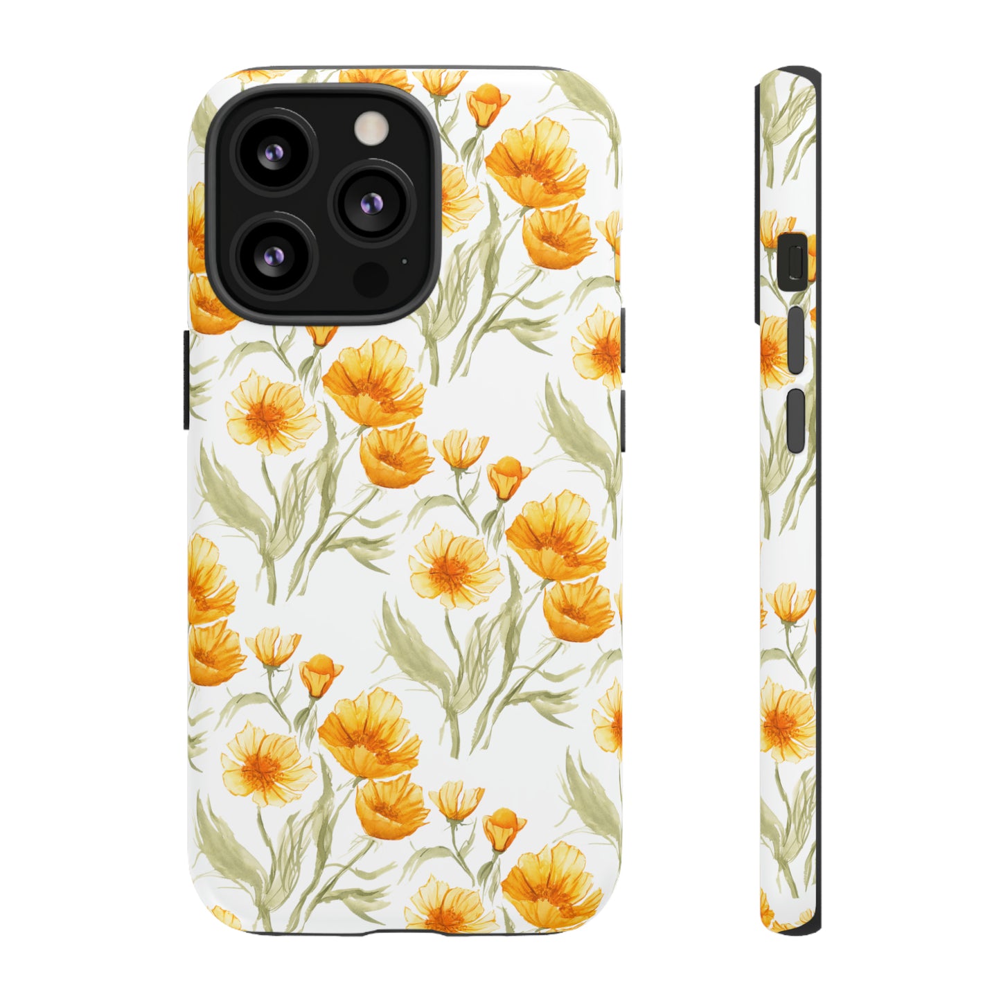 Tough Cell Phone Cases - Golden Poppies Print