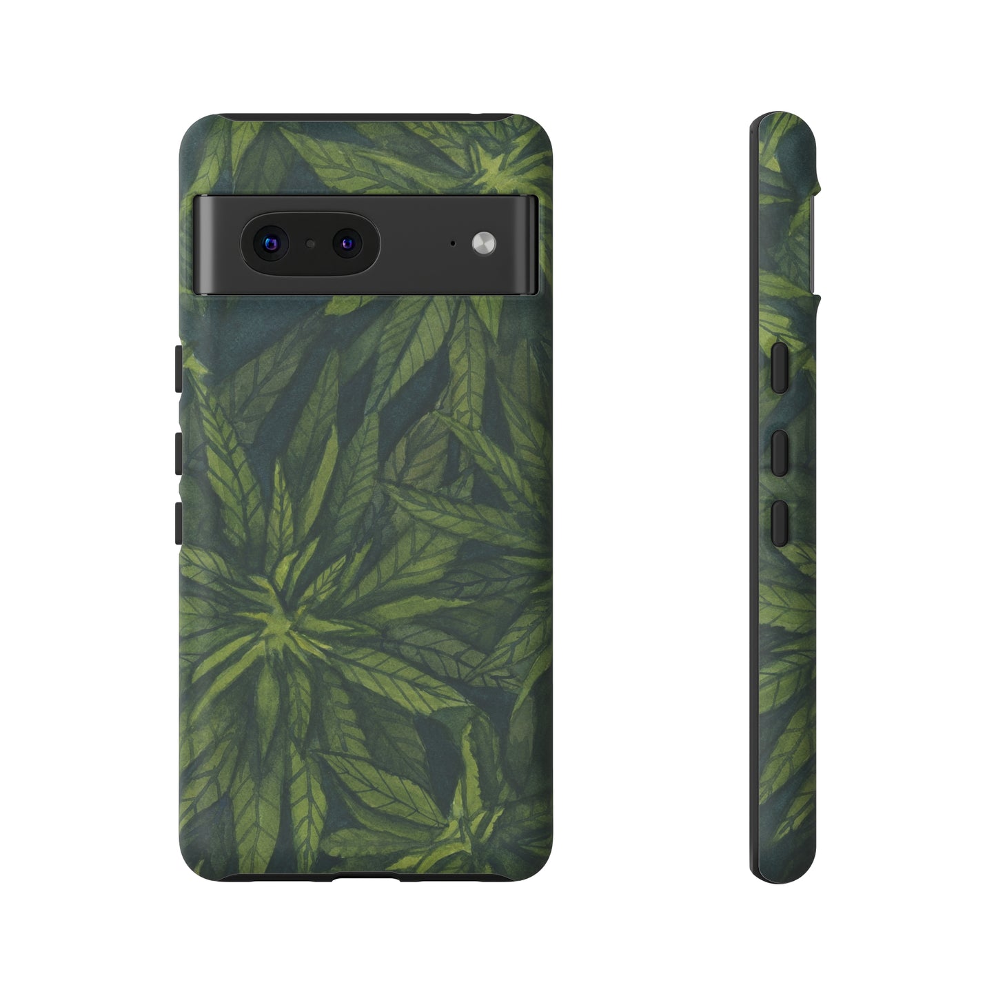 Tough Cell Phone Cases - Watercolor Cannabis Field