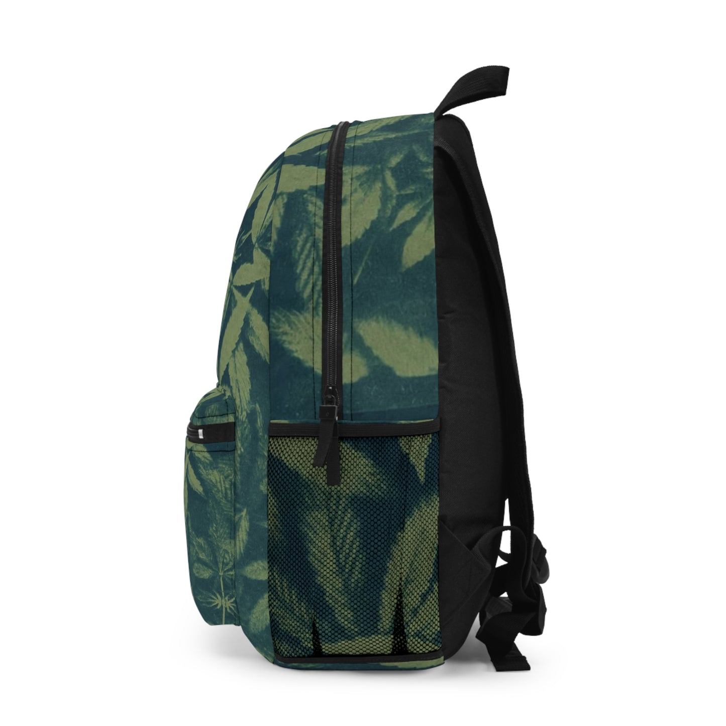 Waterproof Backpack - Cyanotype on Green Print