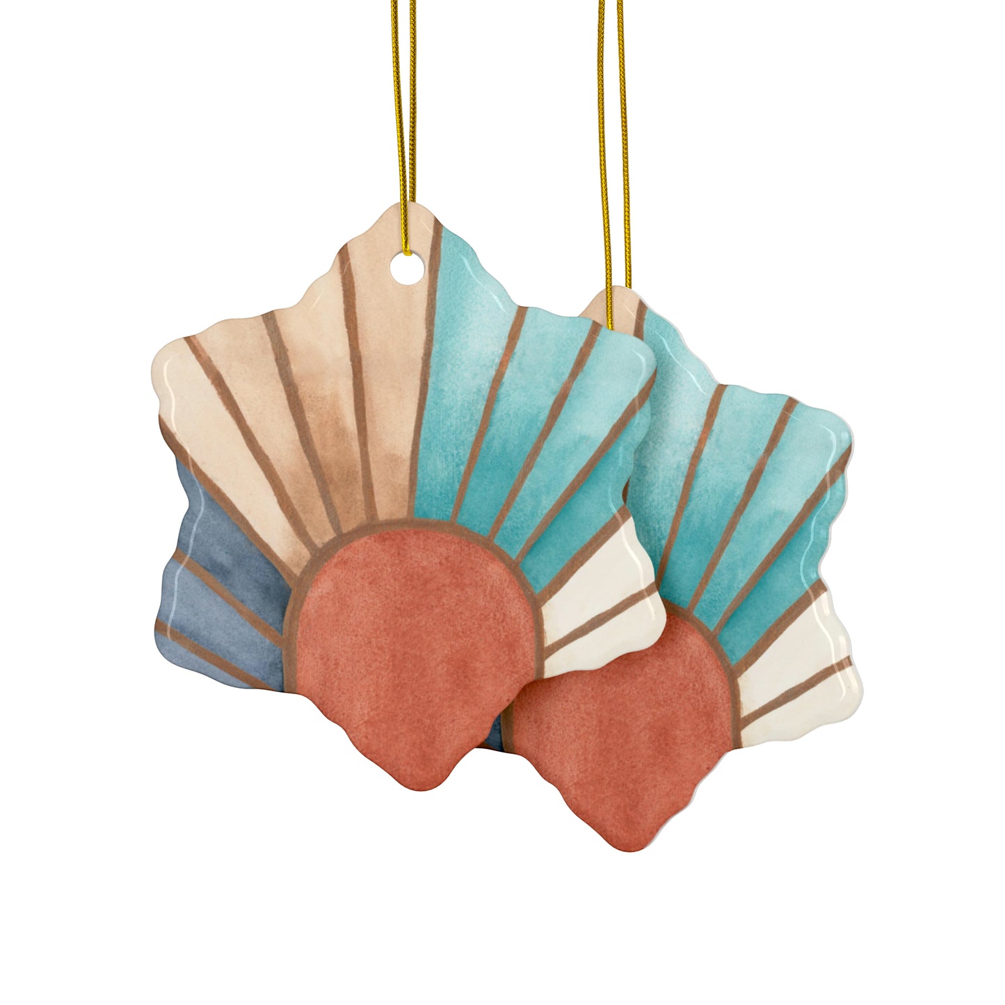 Ceramic Holiday Ornaments - Rusted Twilight