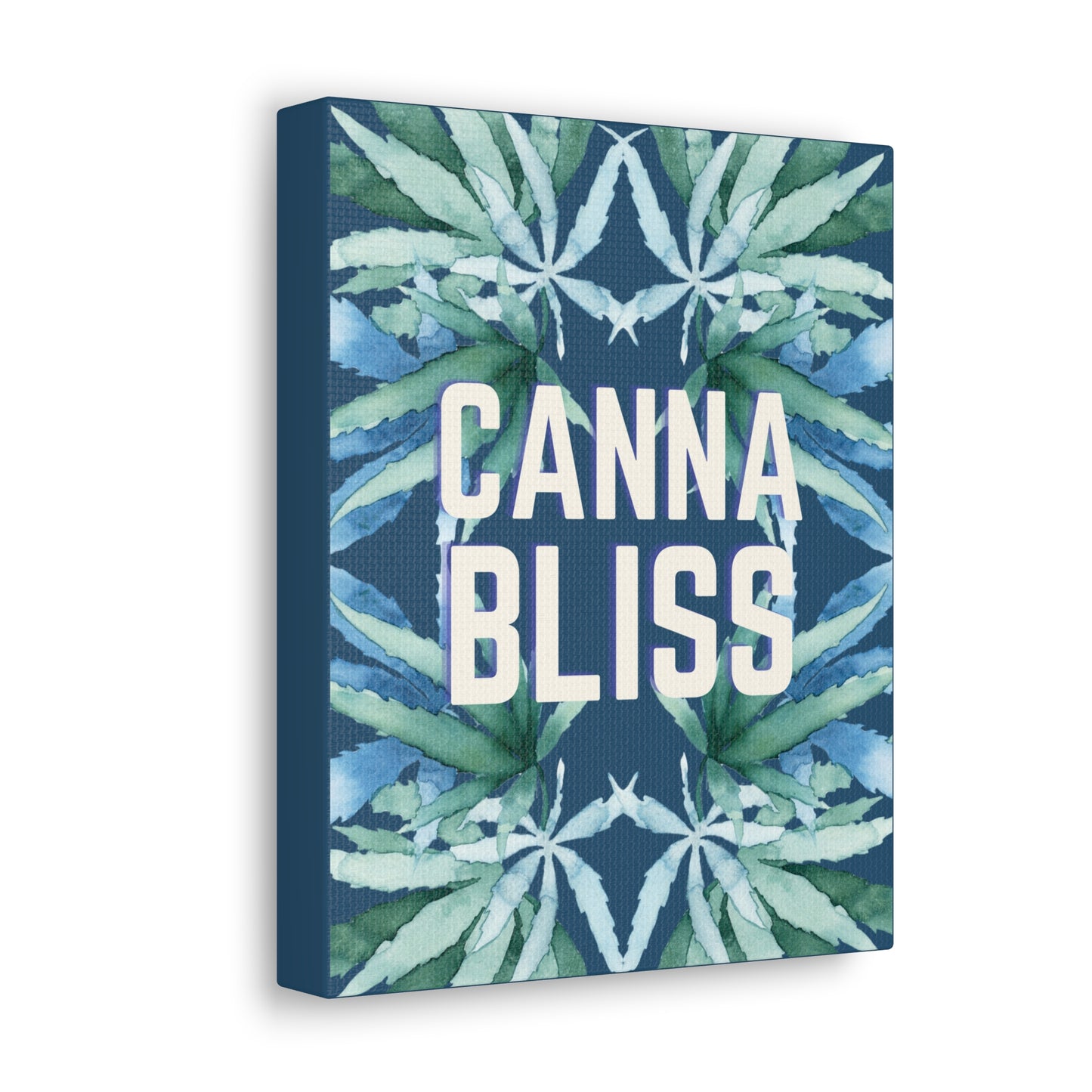 Canvas Gallery Wrap Prints - Cannabliss in Teal